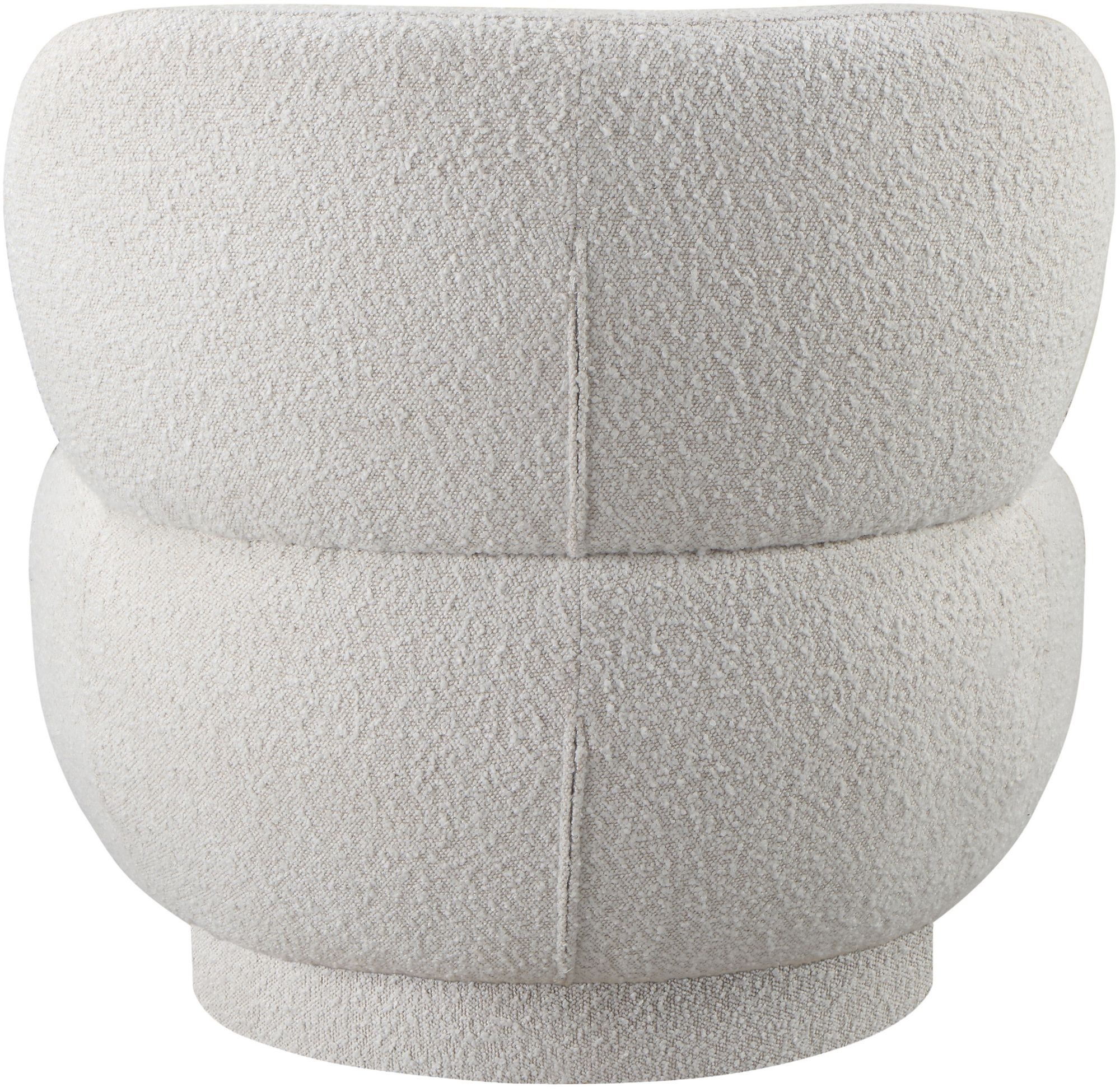 Calais Boucle Fabric Accent Chair with Upholstered Base