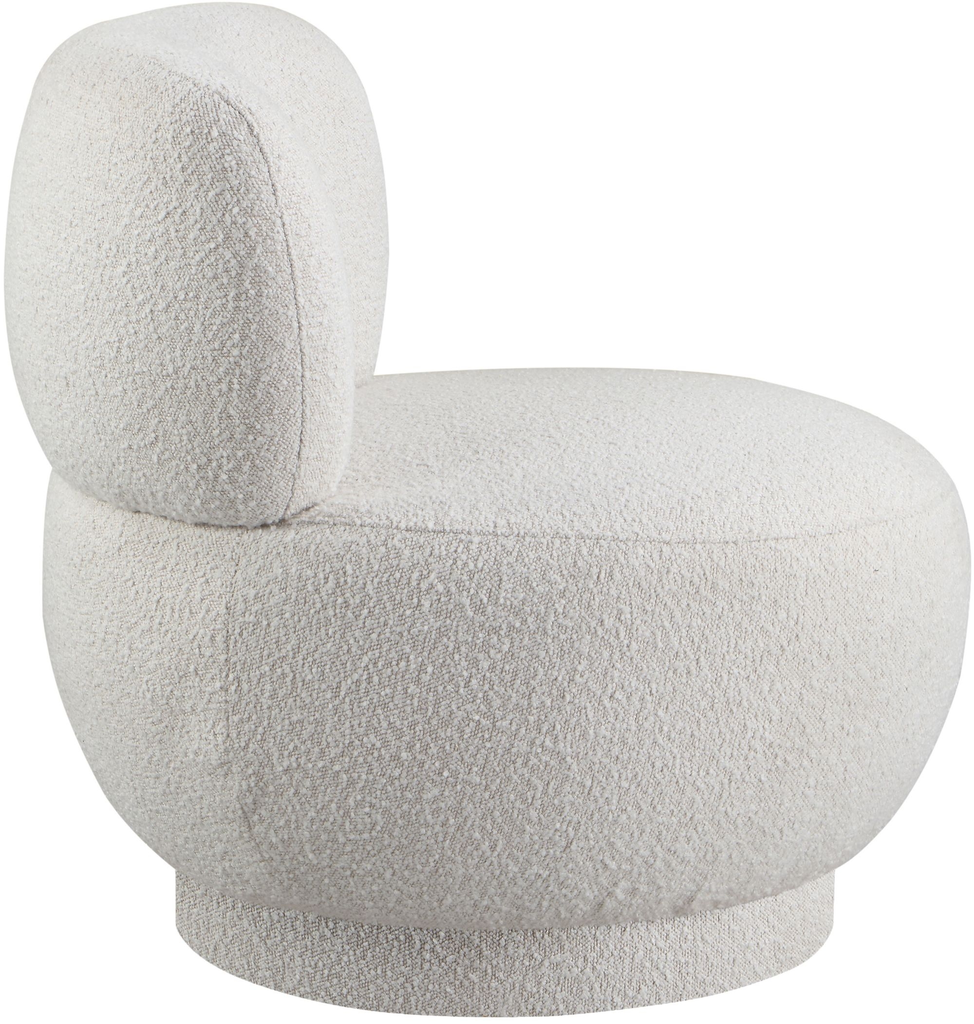 Calais Boucle Fabric Accent Chair with Upholstered Base