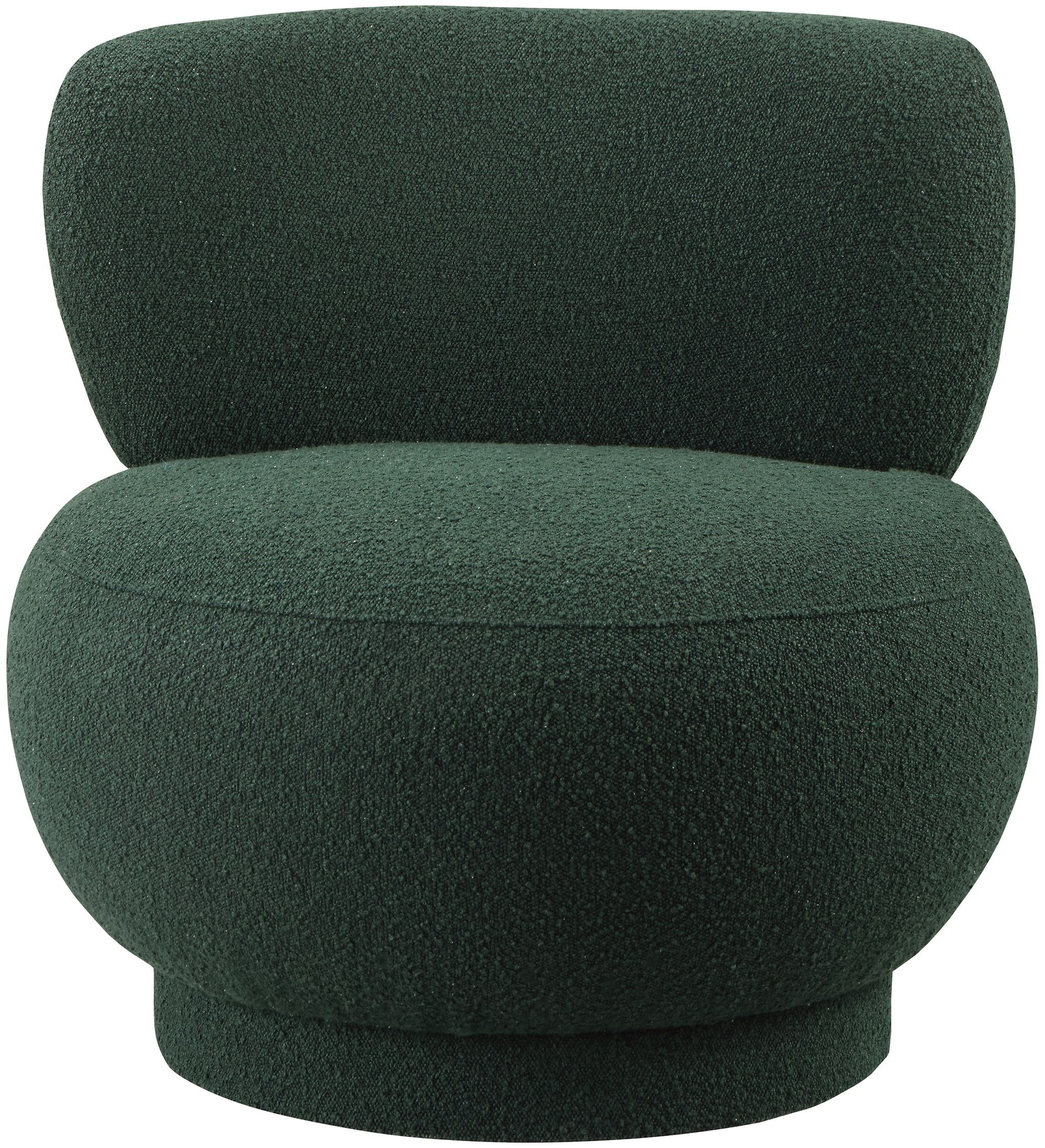 Calais Boucle Fabric Accent Chair with Upholstered Base
