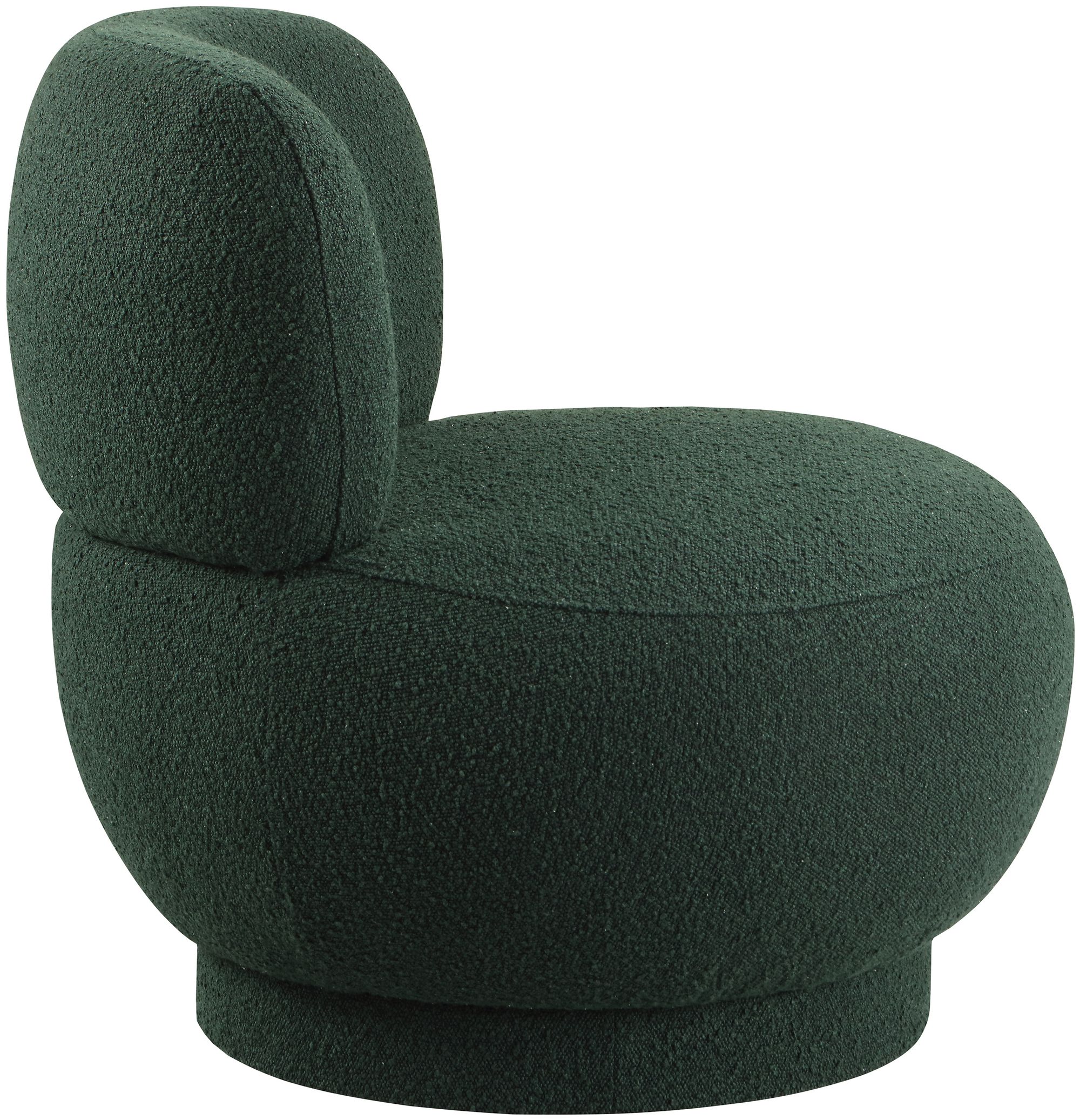 Calais Boucle Fabric Accent Chair with Upholstered Base