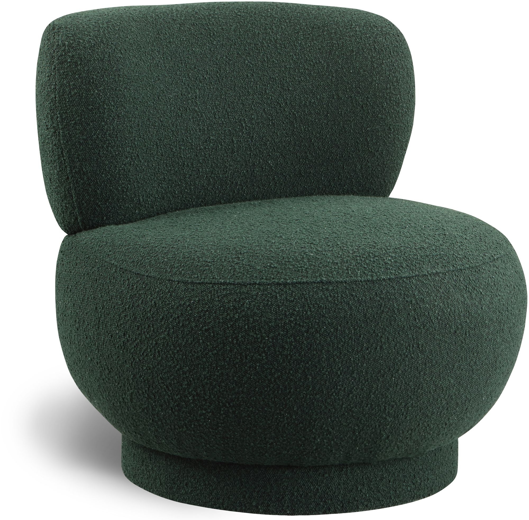 Calais Boucle Fabric Accent Chair with Upholstered Base