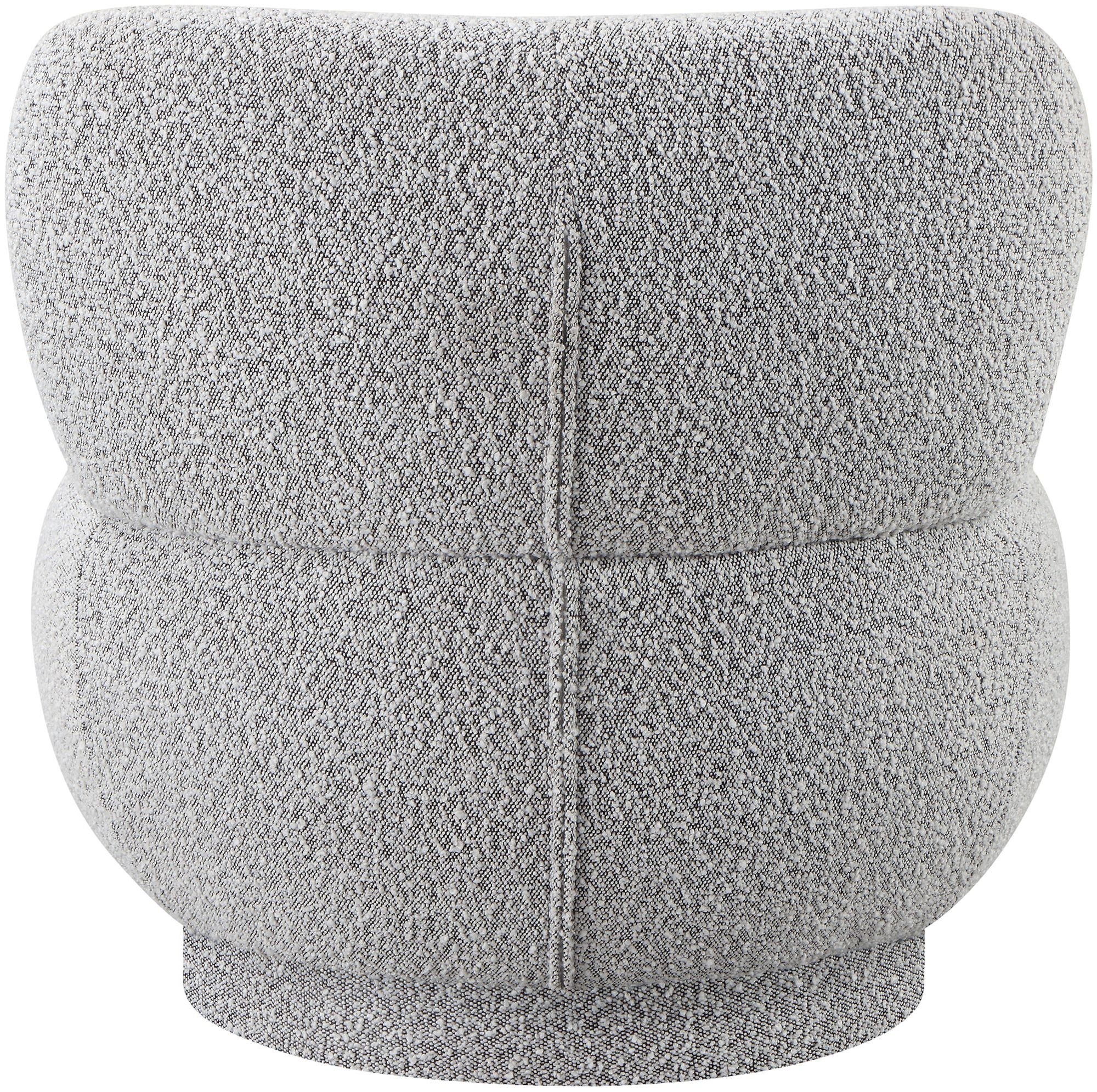 Calais Boucle Fabric Accent Chair with Upholstered Base