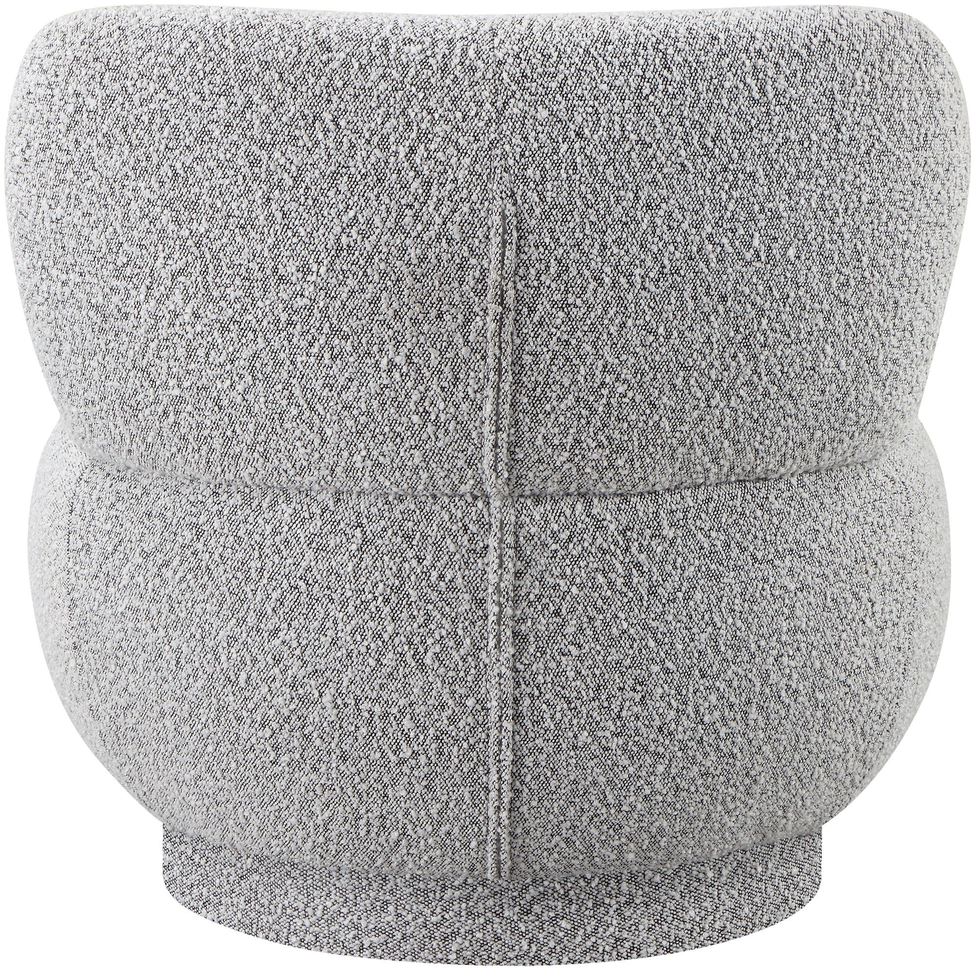 Calais Boucle Fabric Accent Chair with Upholstered Base