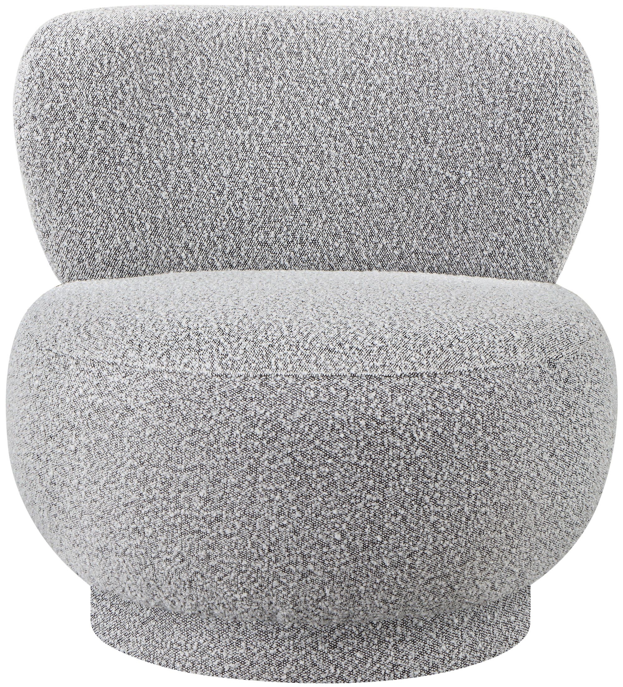 Calais Boucle Fabric Accent Chair with Upholstered Base
