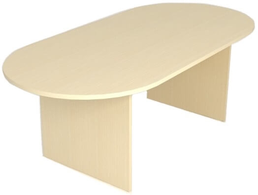 Optima Oval Melamine 6-8-Person Meeting Table w/Modesty Panel