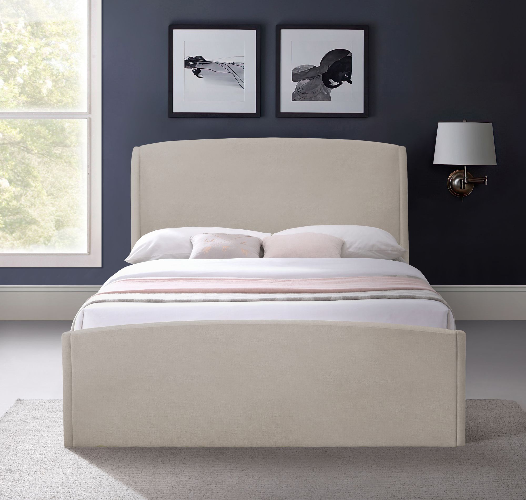 Tess Velvet Queen Size Bed
