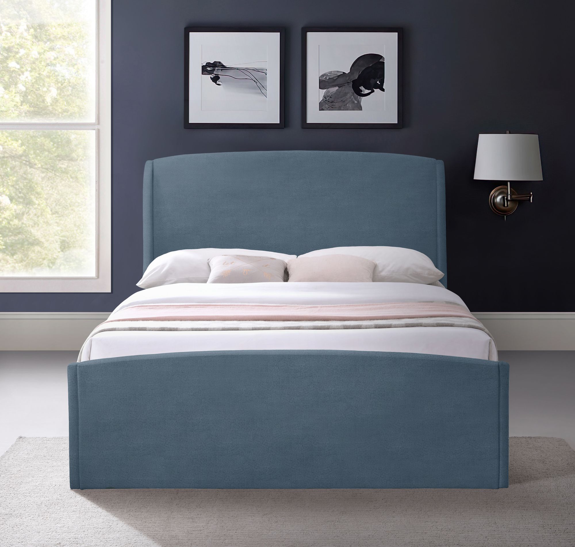 Tess Velvet Queen Size Bed