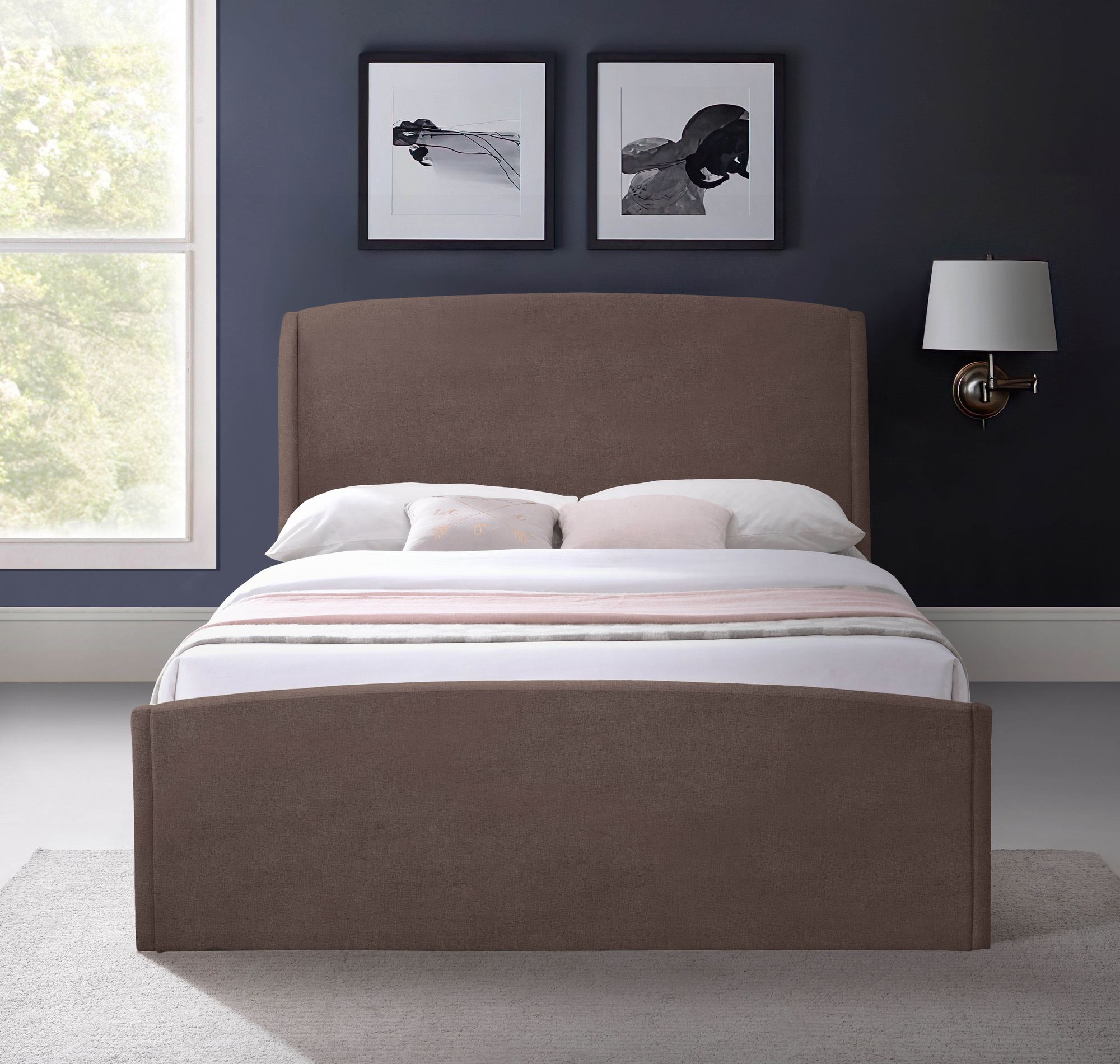 Tess Velvet King Size Bed
