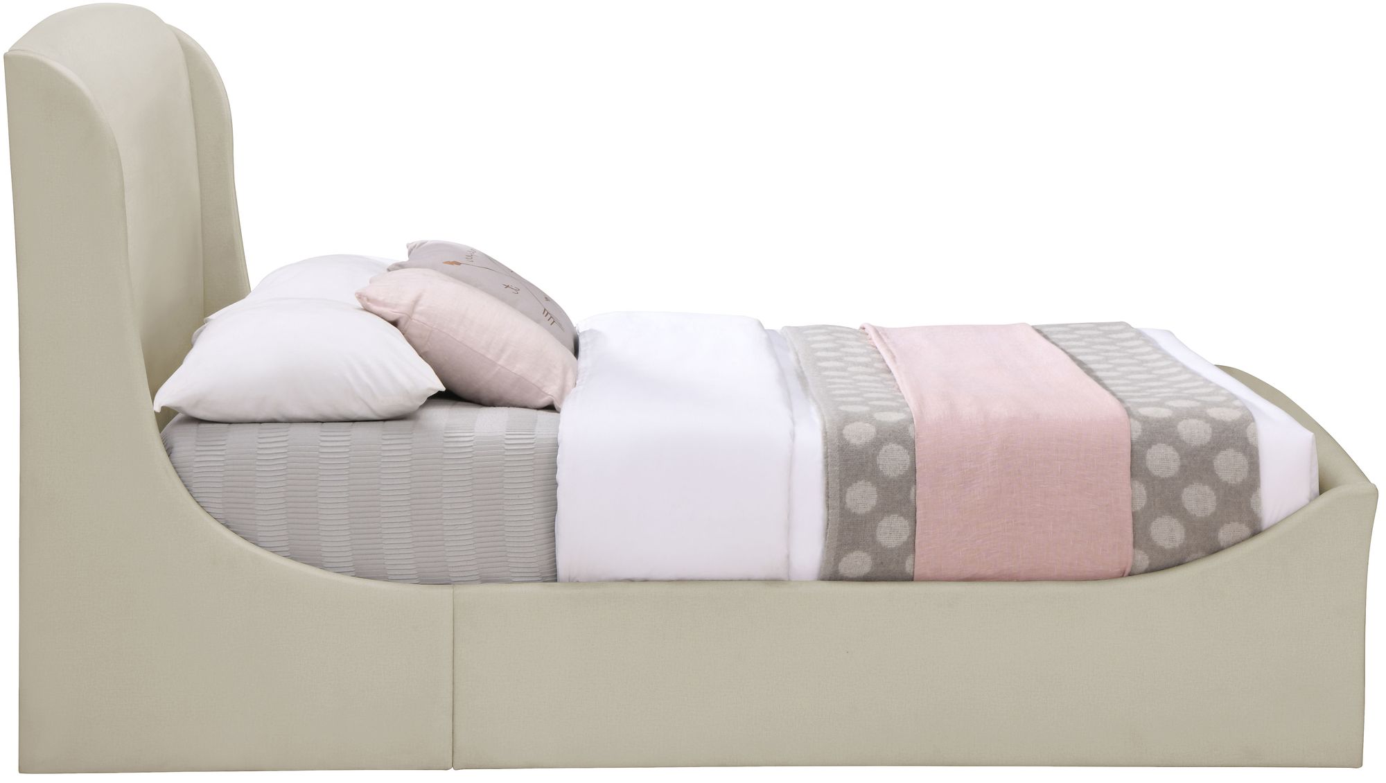 Tess Velvet King Size Bed
