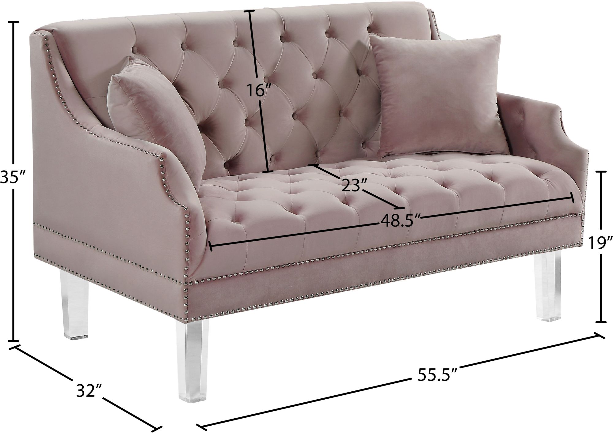 Roxy Velvet Loveseat