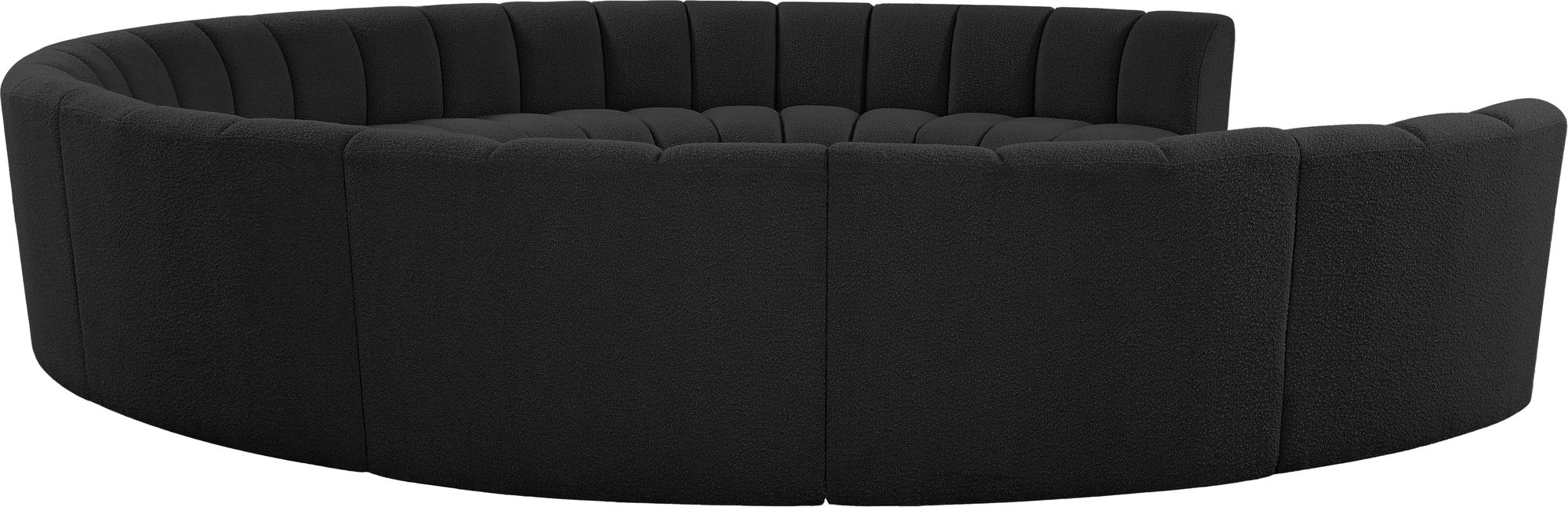 Infinity 183" 10-Piece Boucle Fabric Sectional