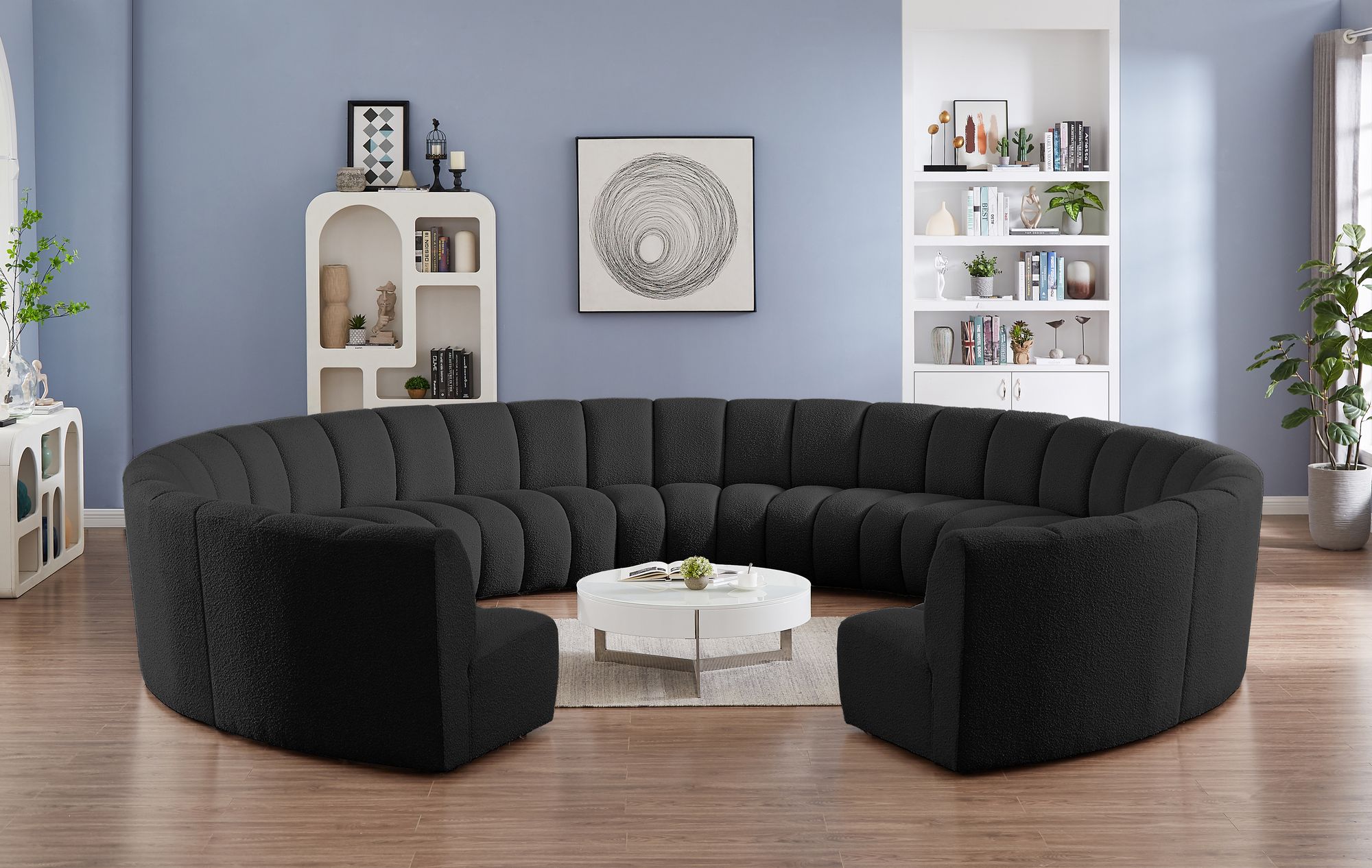Infinity 183" 11-Piece Boucle Fabric Sectional Sofa