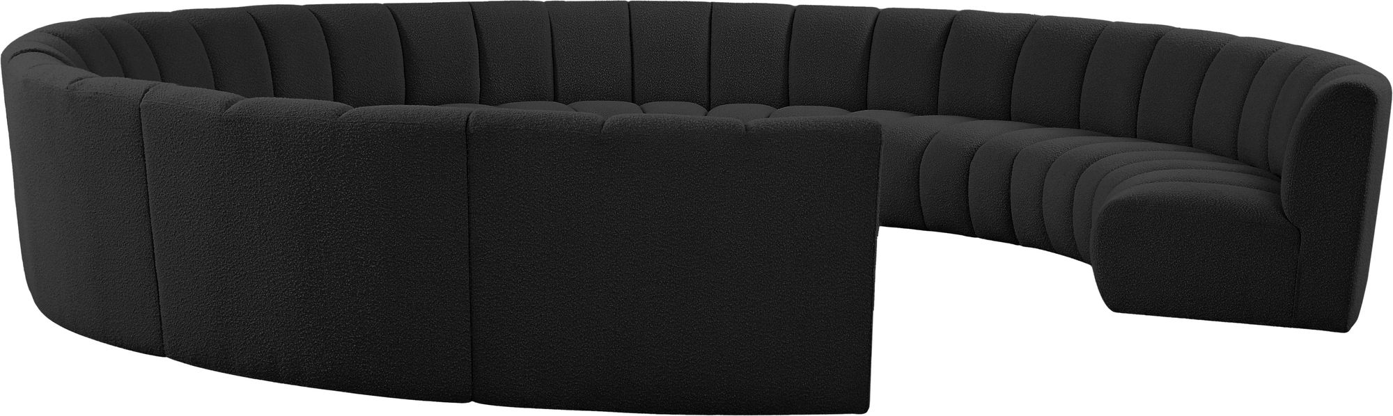 Infinity 183" 11-Piece Boucle Fabric Sectional