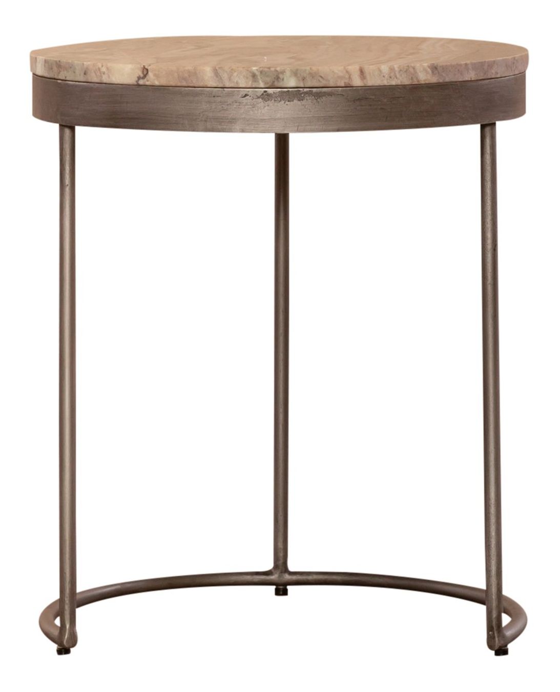 Eclipse Round Marble/Metal Top Nesting Tables