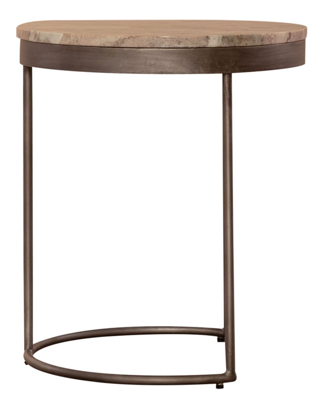 Eclipse Round Marble/Metal Top Nesting Tables