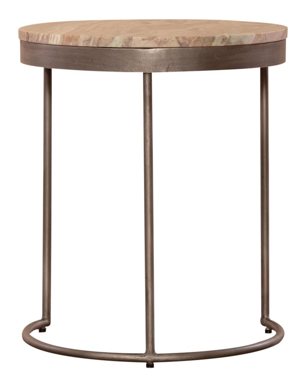 Eclipse Round Marble/Metal Top Nesting Tables