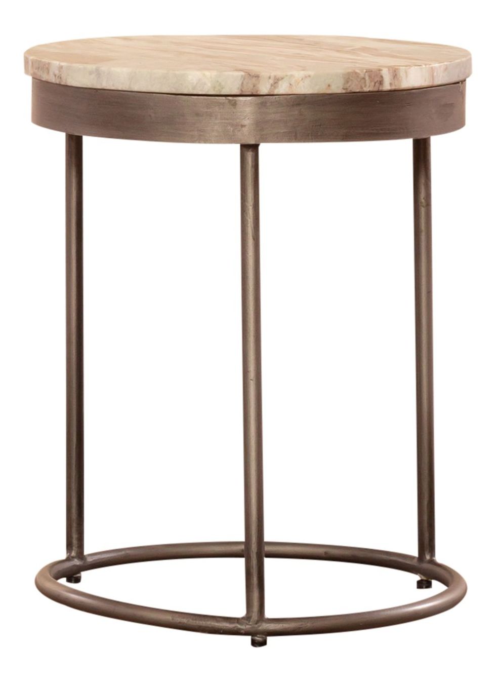 Eclipse Round Marble/Metal Top Nesting Tables