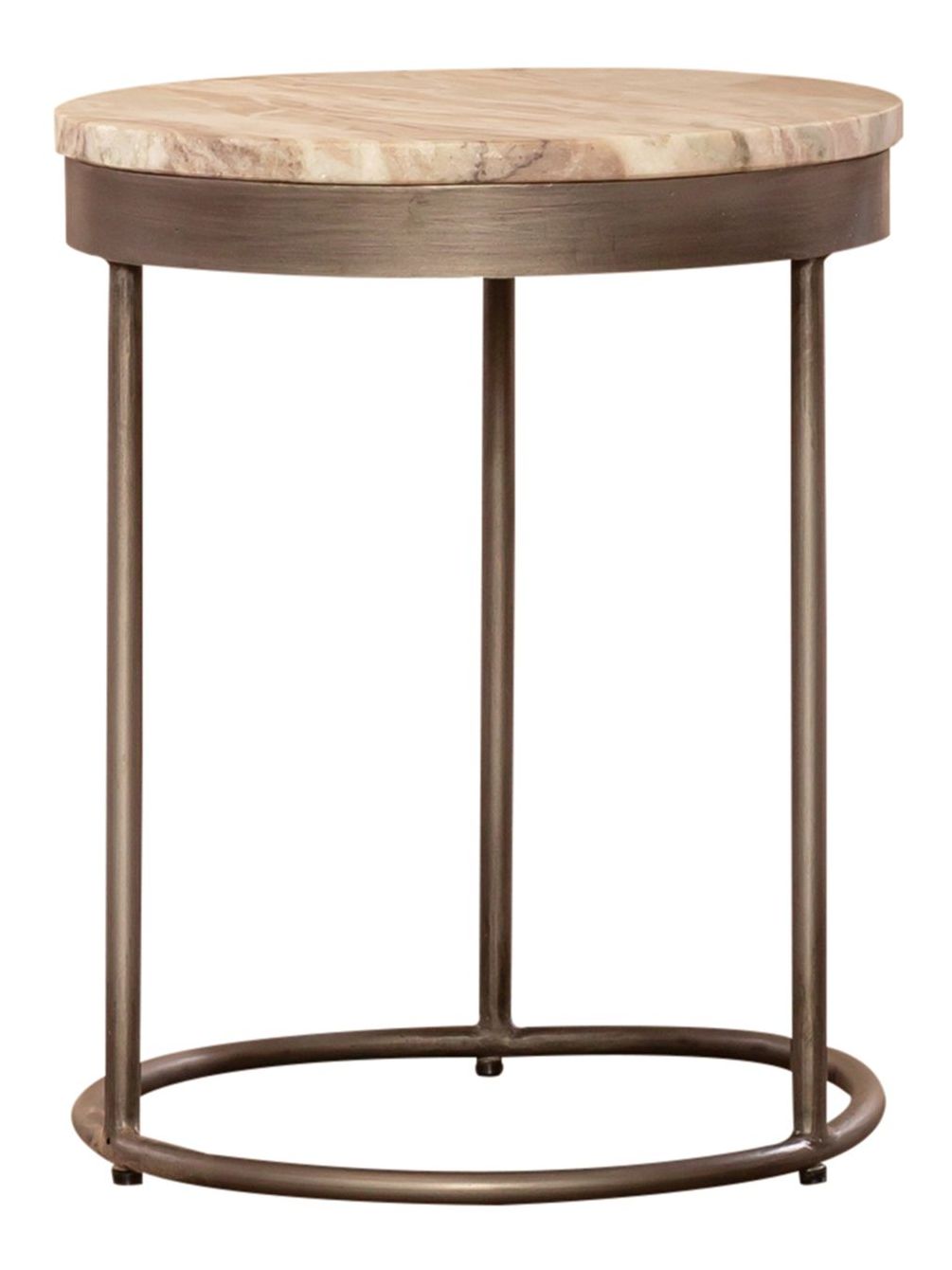 Eclipse Round Marble/Metal Top Nesting Tables