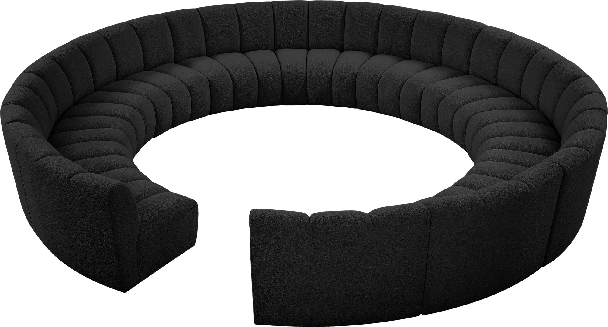 Infinity 183" 12-Piece Boucle Fabric Sectional Sofa
