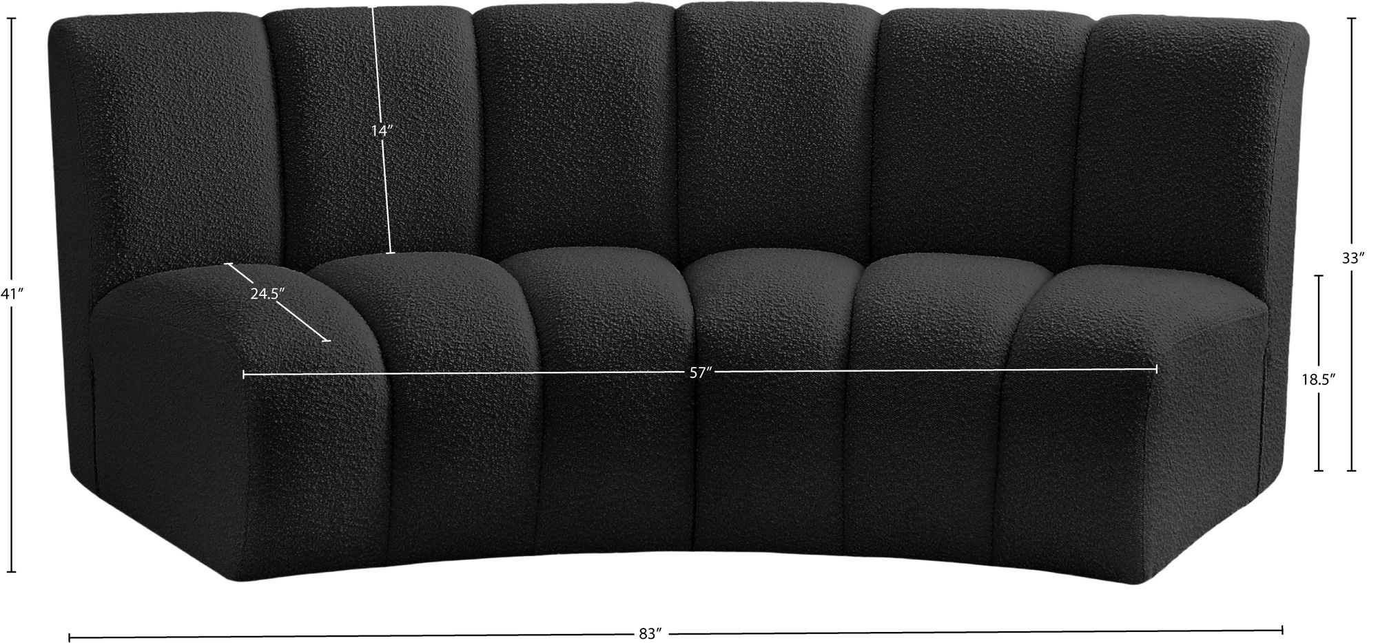Infinity Boucle Fabric Loveseat