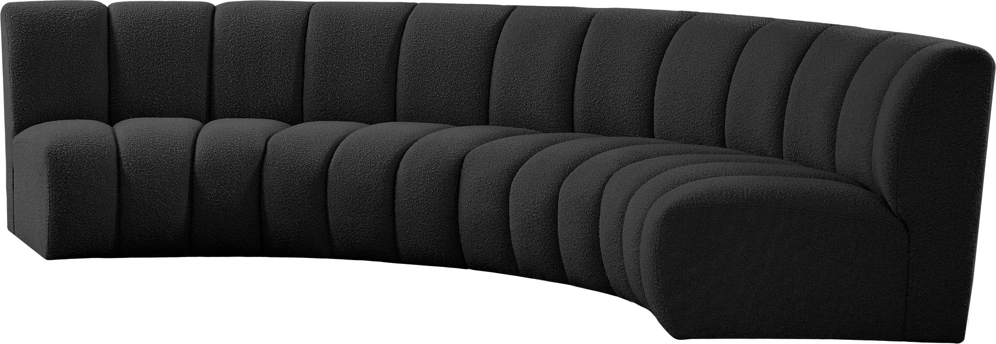 Infinity 148" 4-Piece Boucle Fabric Sectional