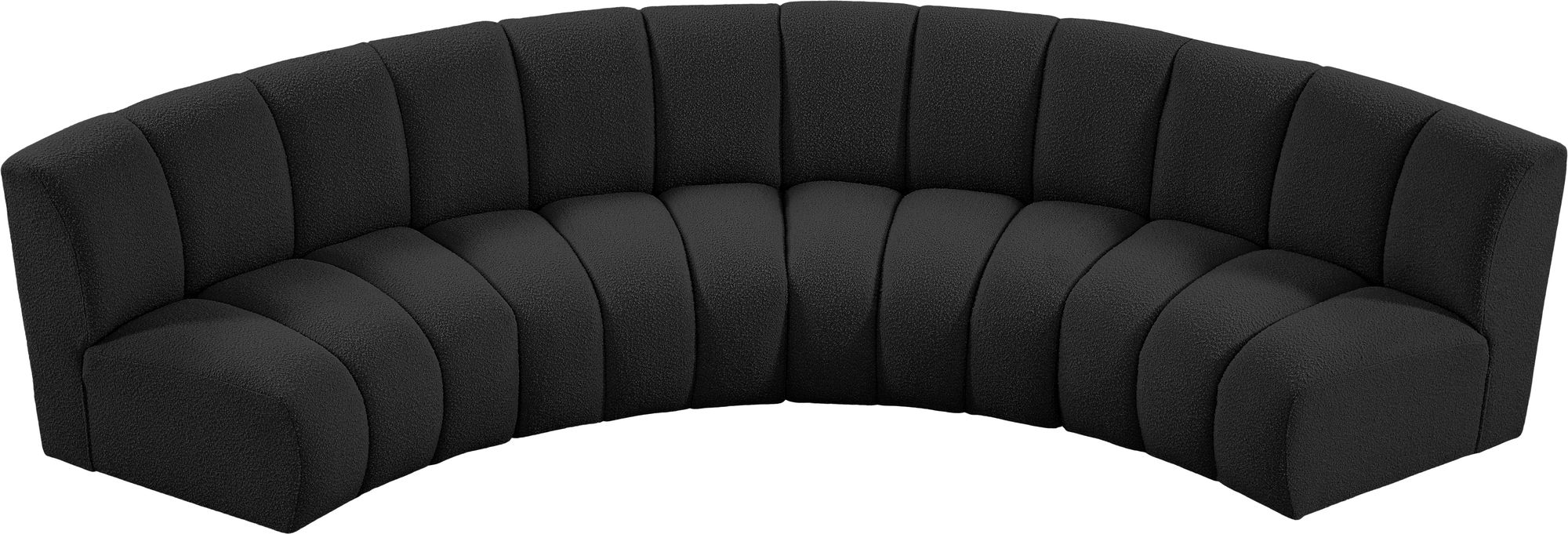 Infinity 148" 4-Piece Boucle Fabric Sectional