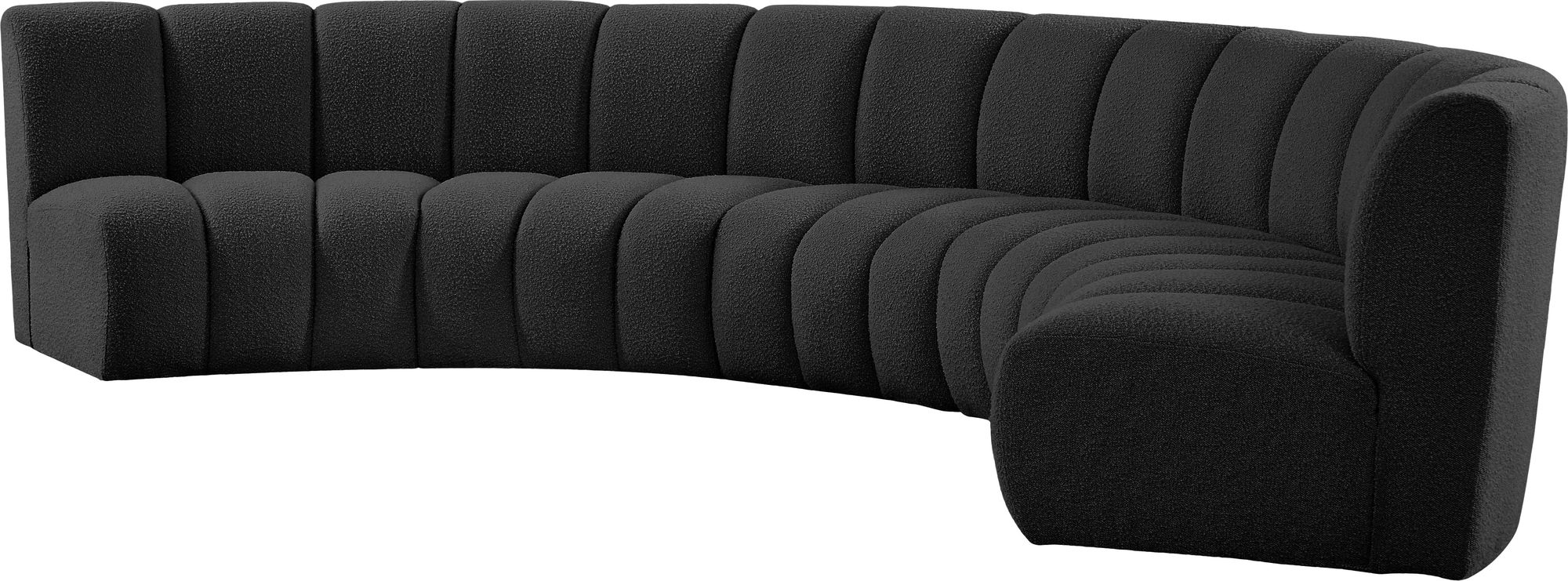 Infinity 167" 5-Piece Boucle Fabric Sectional Sofa