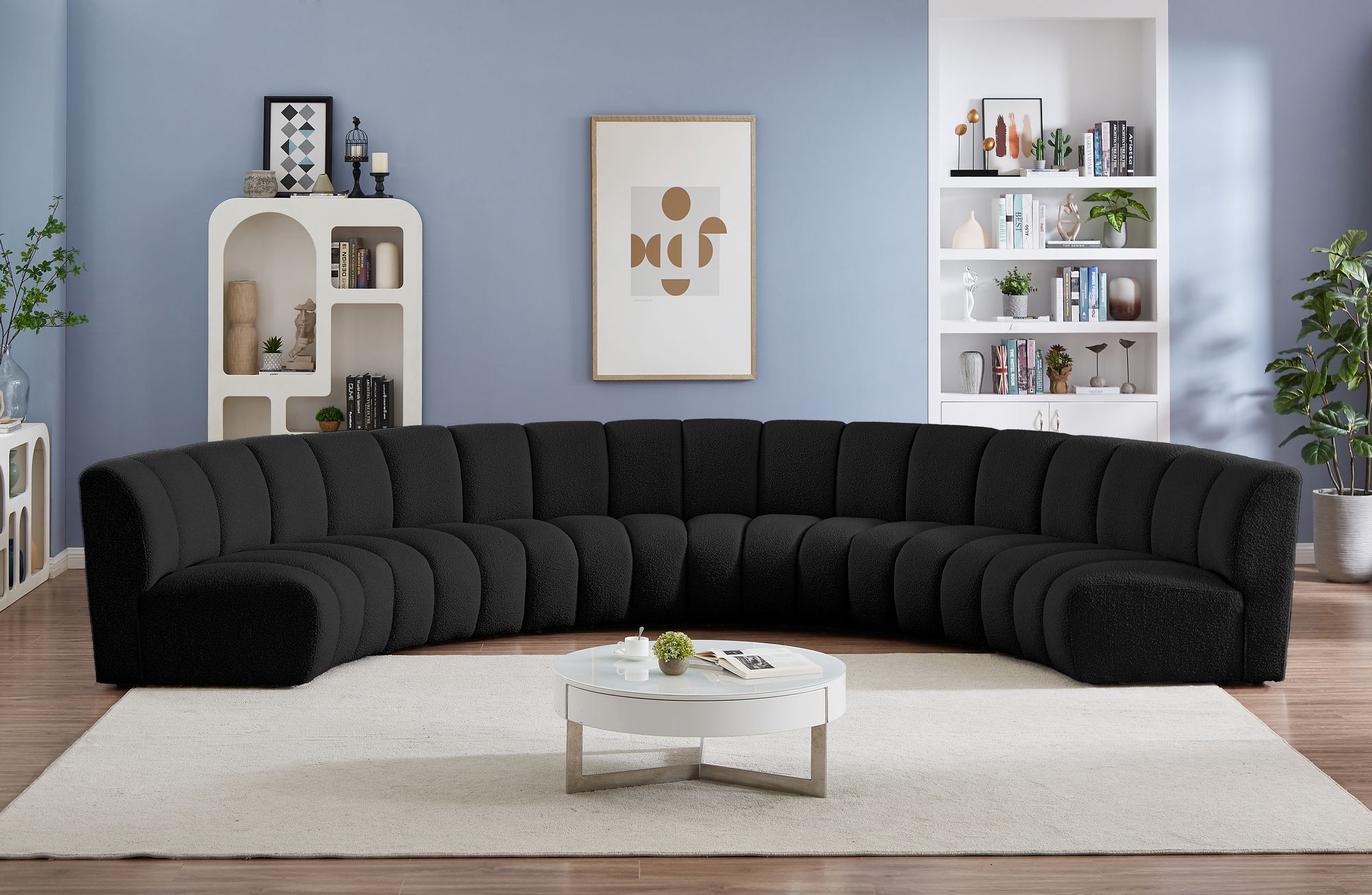 Infinity 174" 6-Piece Boucle Fabric Sectional
