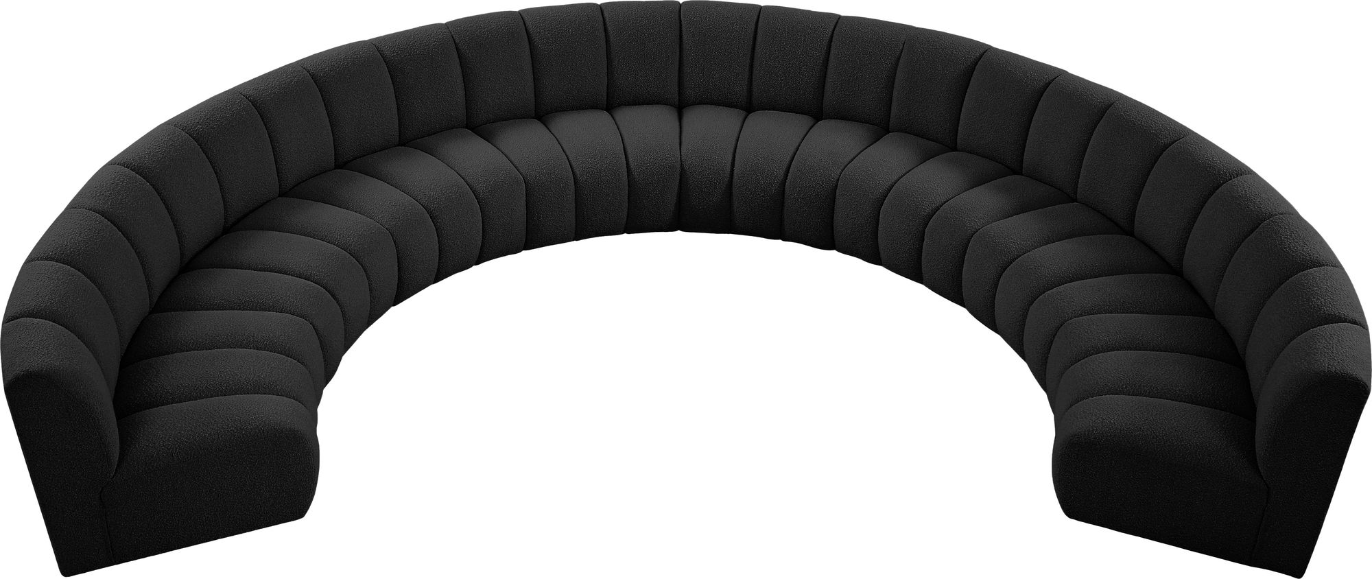Infinity 183" 8-Piece Boucle Fabric Sectional Sofa