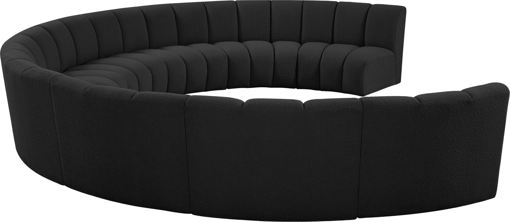 Infinity 183" 9-Piece Boucle Fabric Sectional