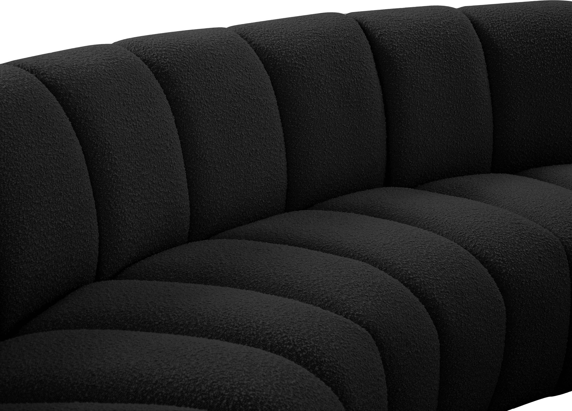 Infinity 183" 9-Piece Boucle Fabric Sectional