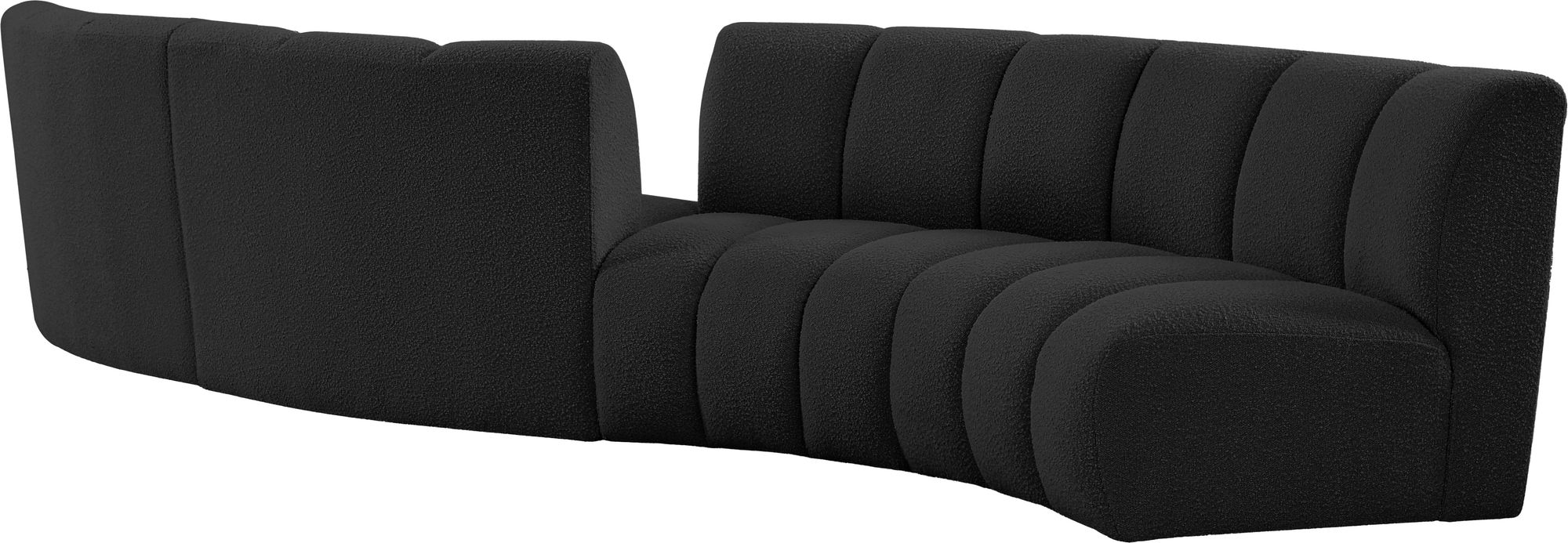 Infinity 154" 4-Piece Boucle Fabric Sectional
