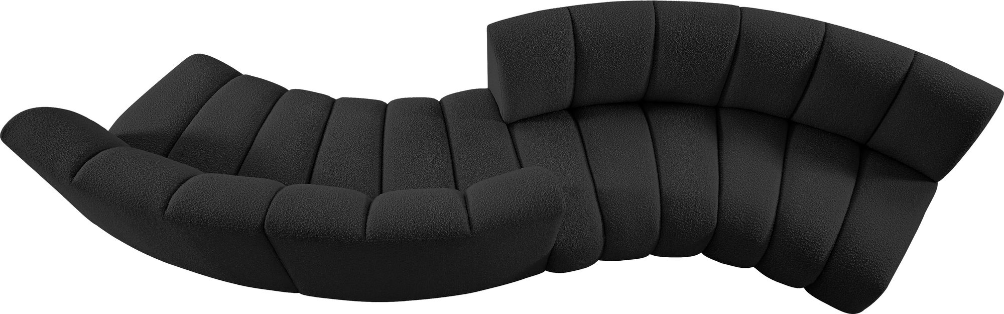 Infinity 154" 4-Piece Boucle Fabric Sectional