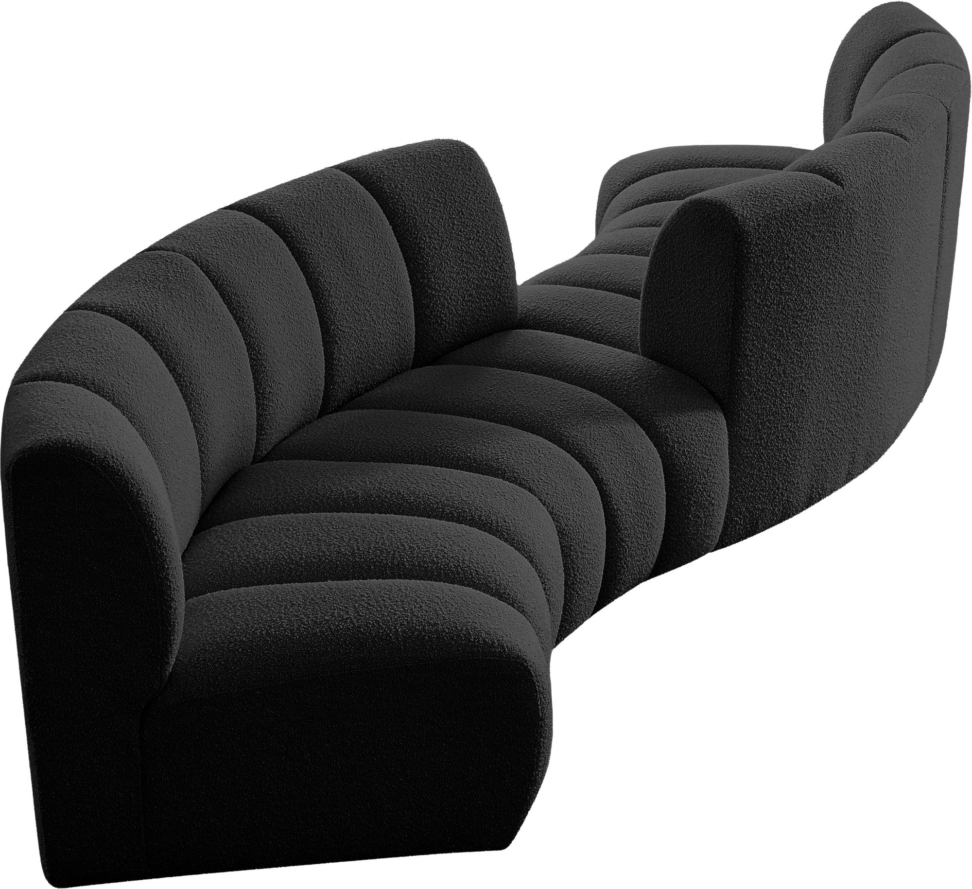 Infinity 154" 4-Piece Boucle Fabric Sectional