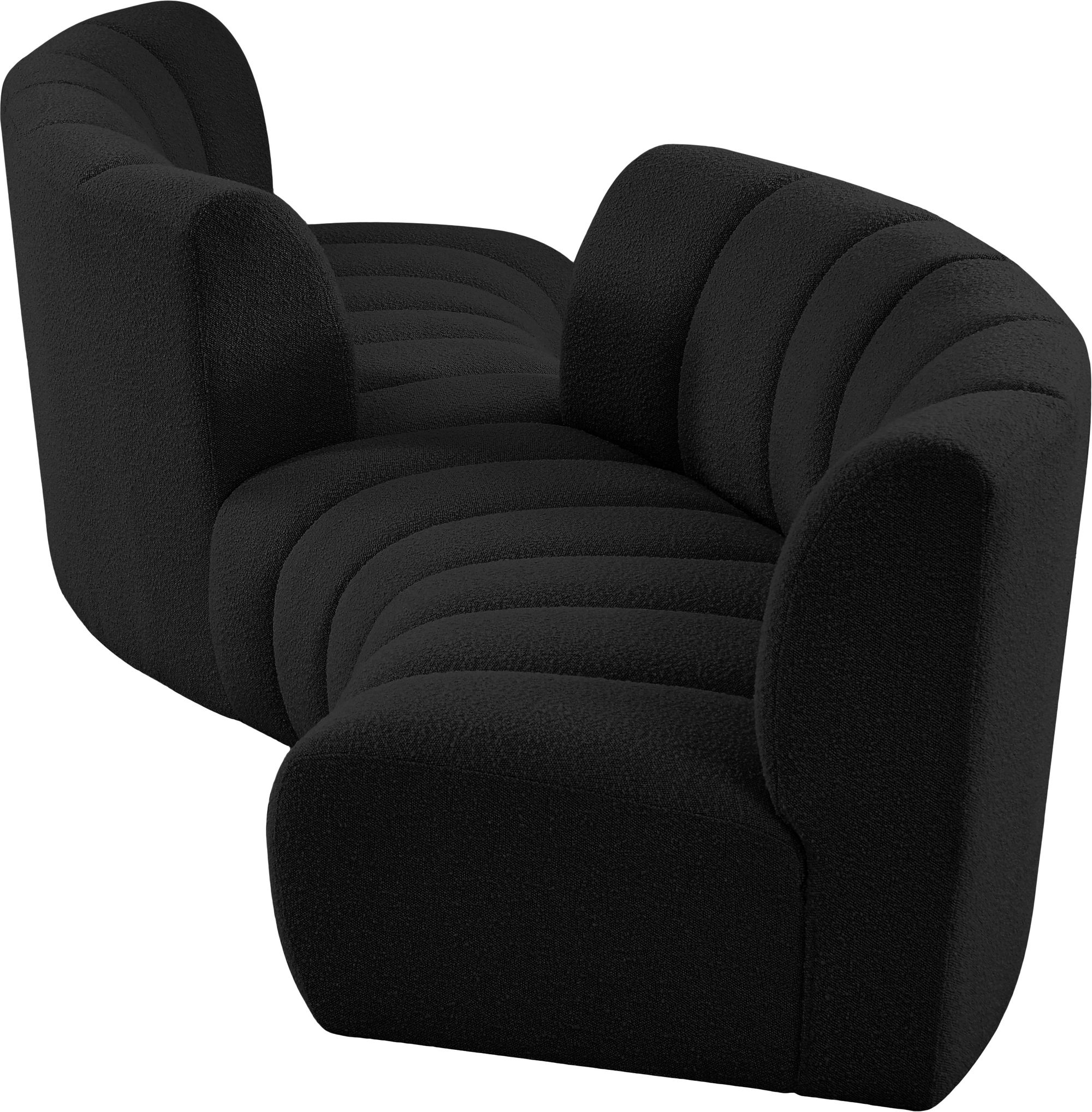 Infinity 154" 4-Piece Boucle Fabric Sectional