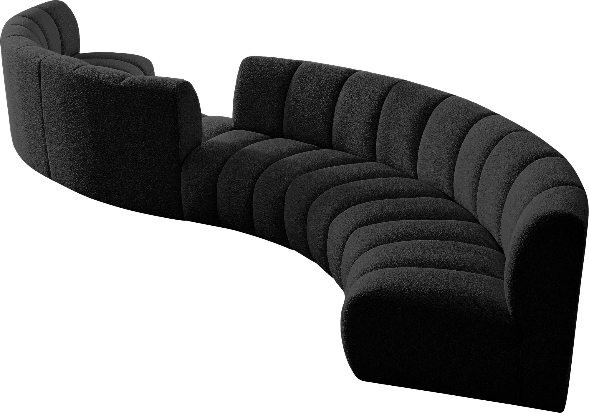 Infinity 217" 6-Piece Boucle Fabric Sectional