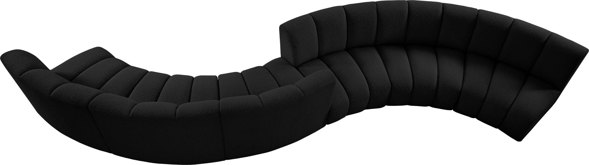 Infinity 217" 6-Piece Boucle Fabric Sectional Sofa