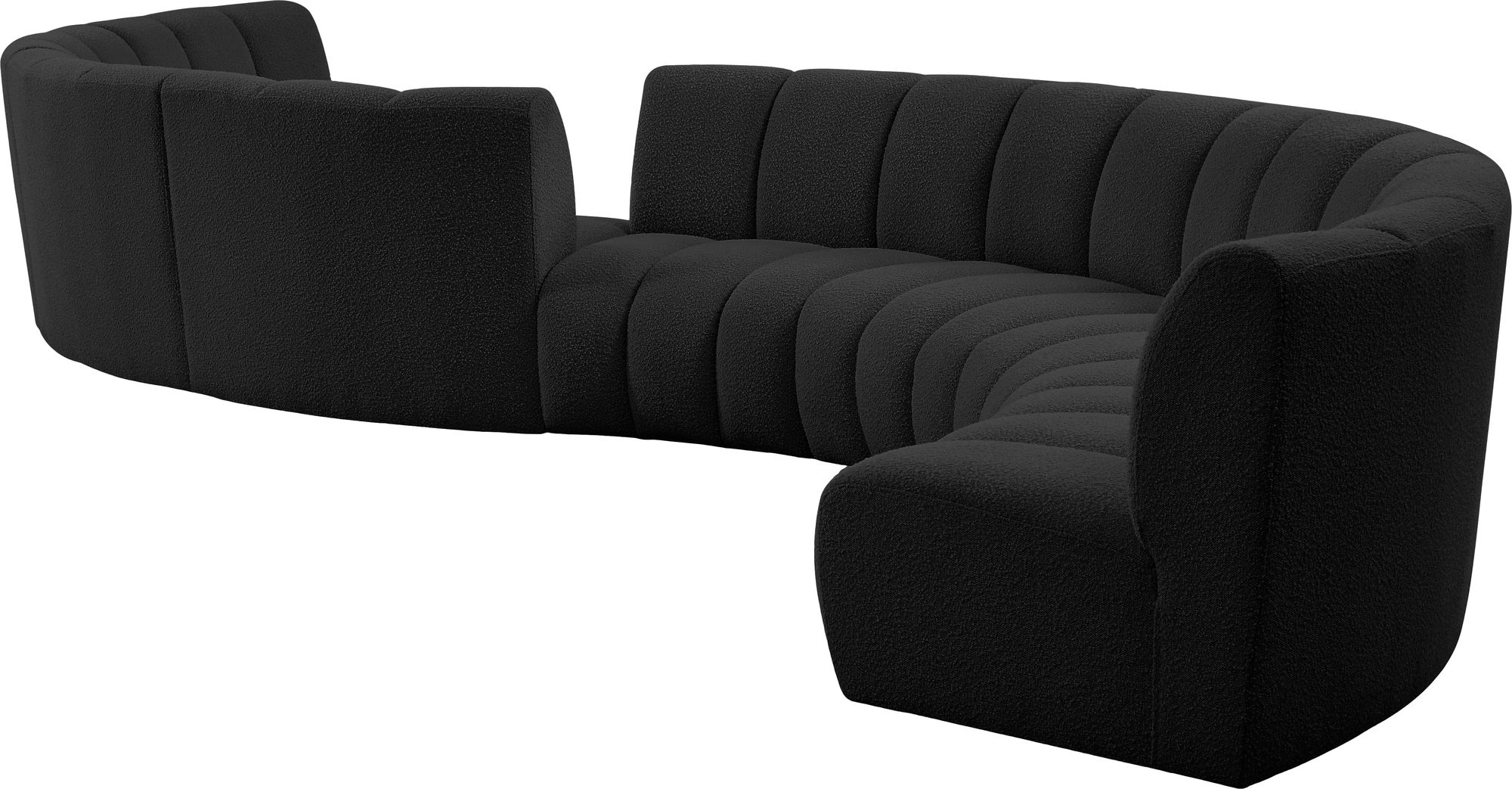 Infinity 268" 8-Piece Boucle Fabric Sectional