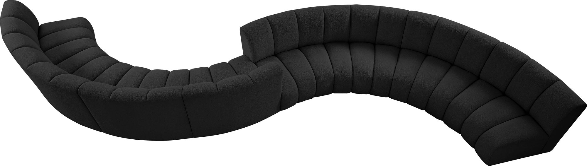 Infinity 268" 8-Piece Boucle Fabric Sectional Sofa