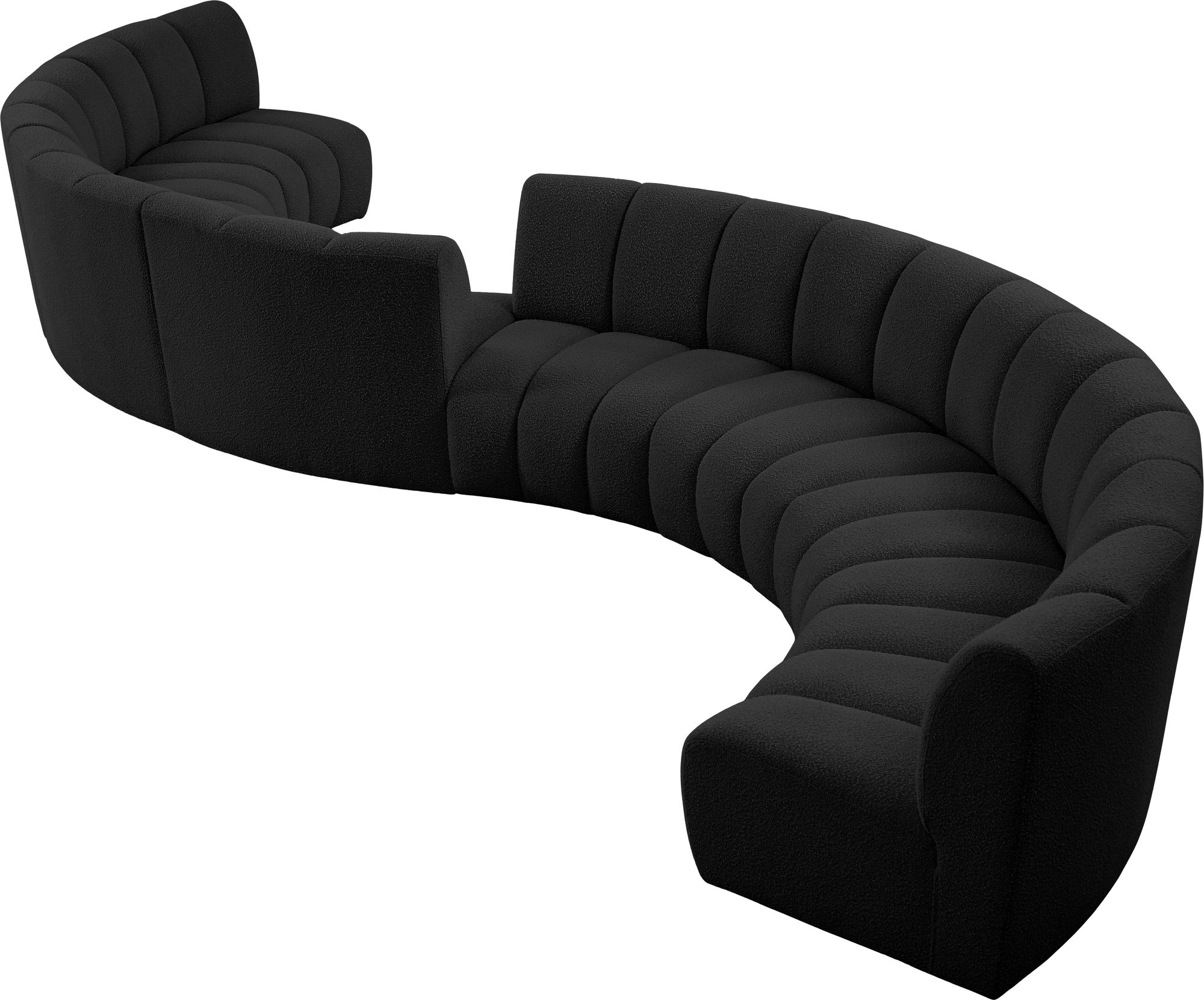 Infinity 268" 8-Piece Boucle Fabric Sectional Sofa