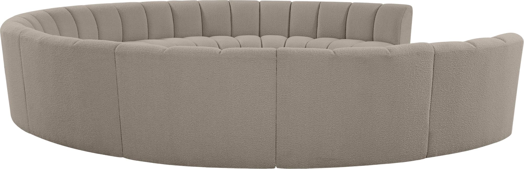 Infinity 183" 10-Piece Boucle Fabric Sectional