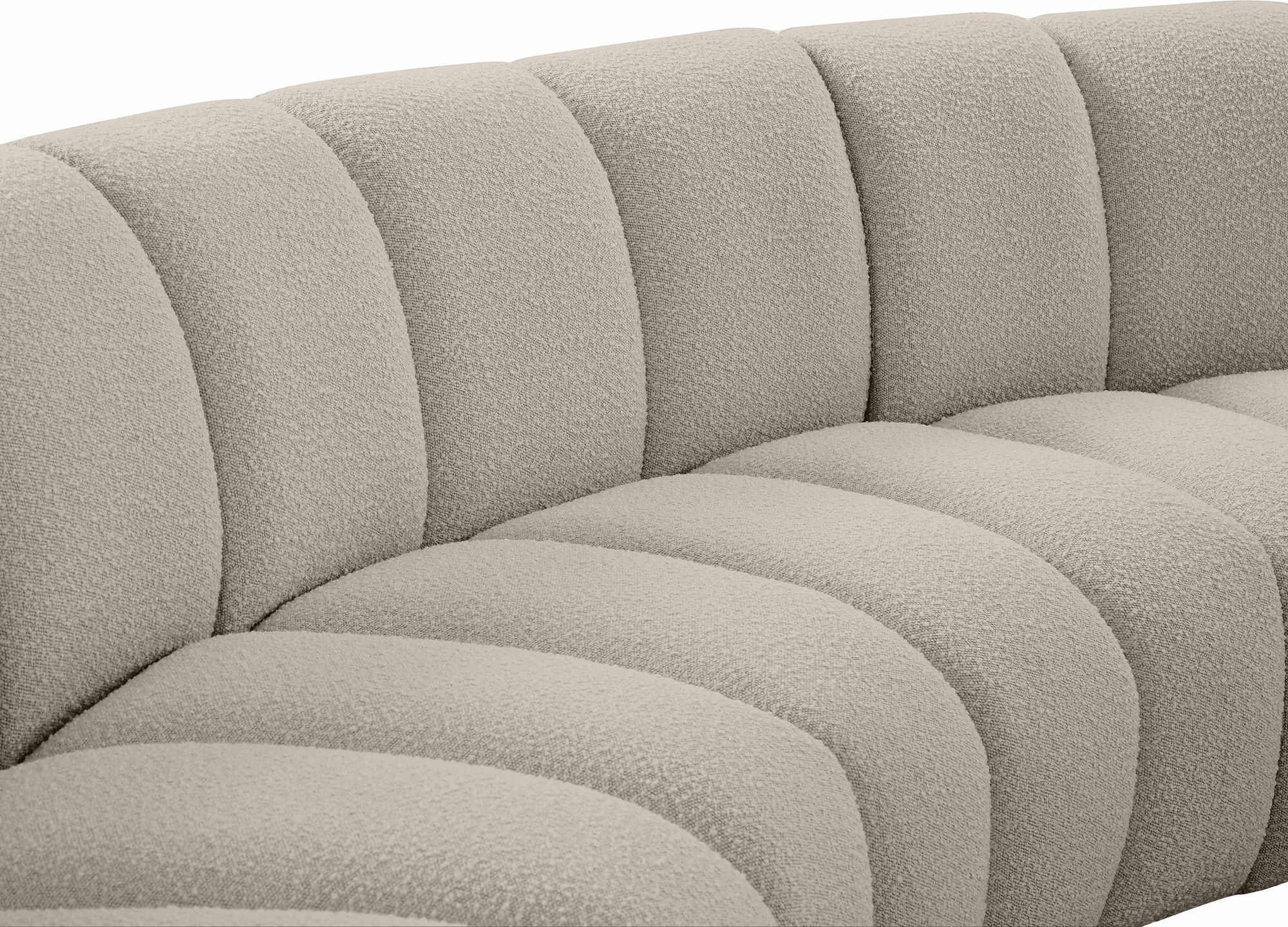 Infinity 183" 10-Piece Boucle Fabric Sectional