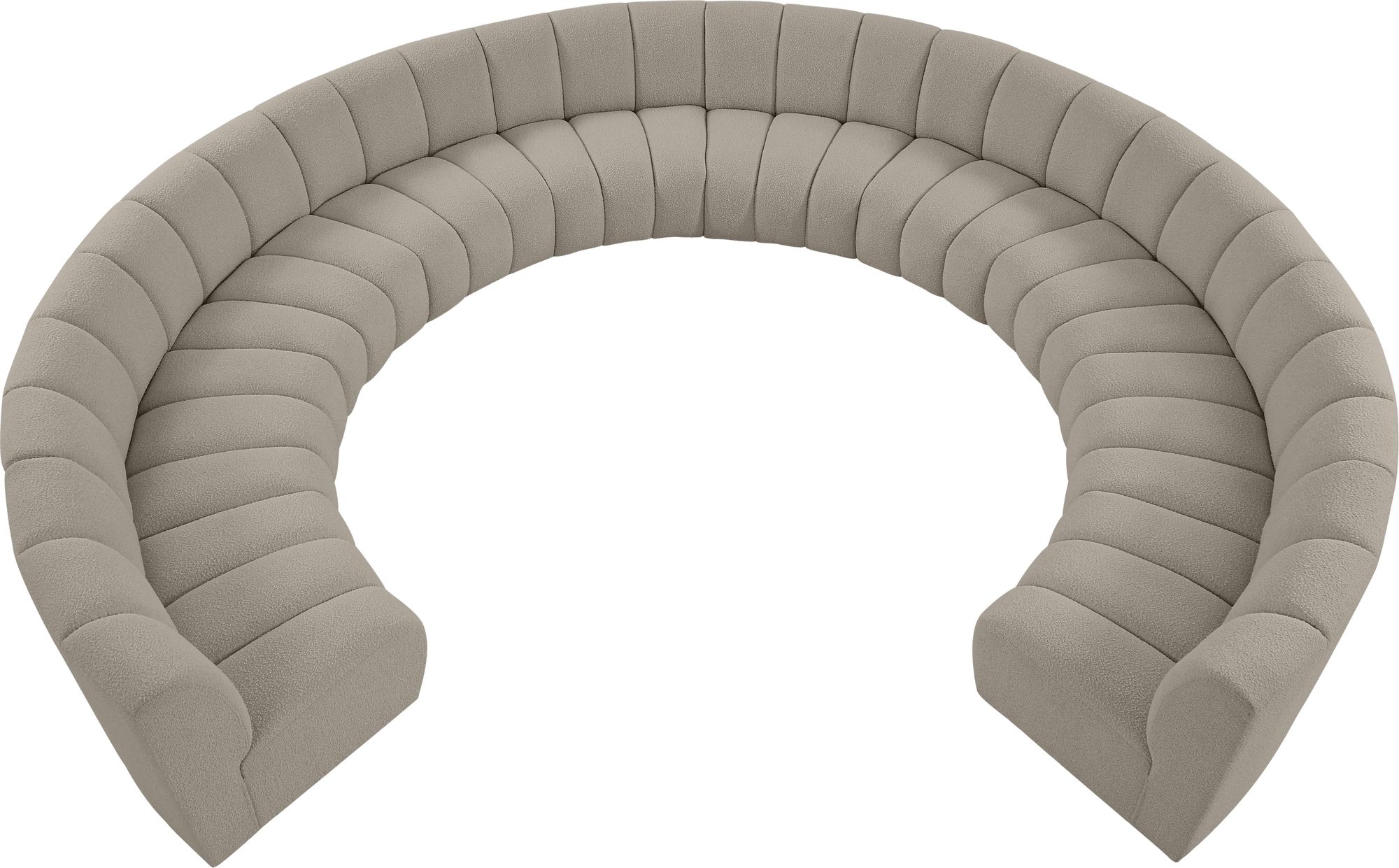 Infinity 183" 10-Piece Boucle Fabric Sectional