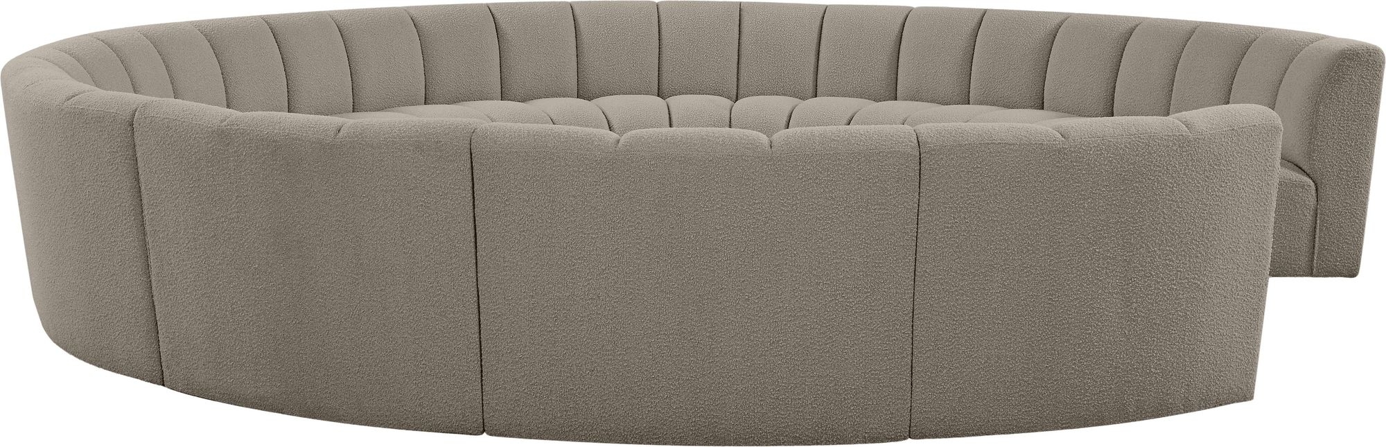 Infinity 183" 11-Piece Boucle Fabric Sectional Sofa