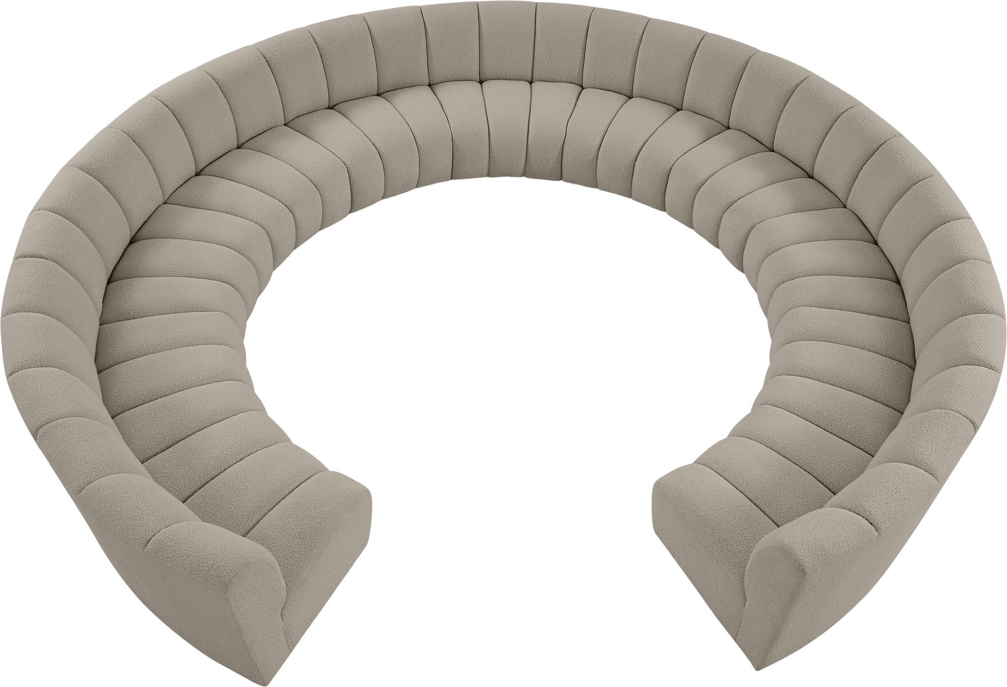 Infinity 183" 11-Piece Boucle Fabric Sectional