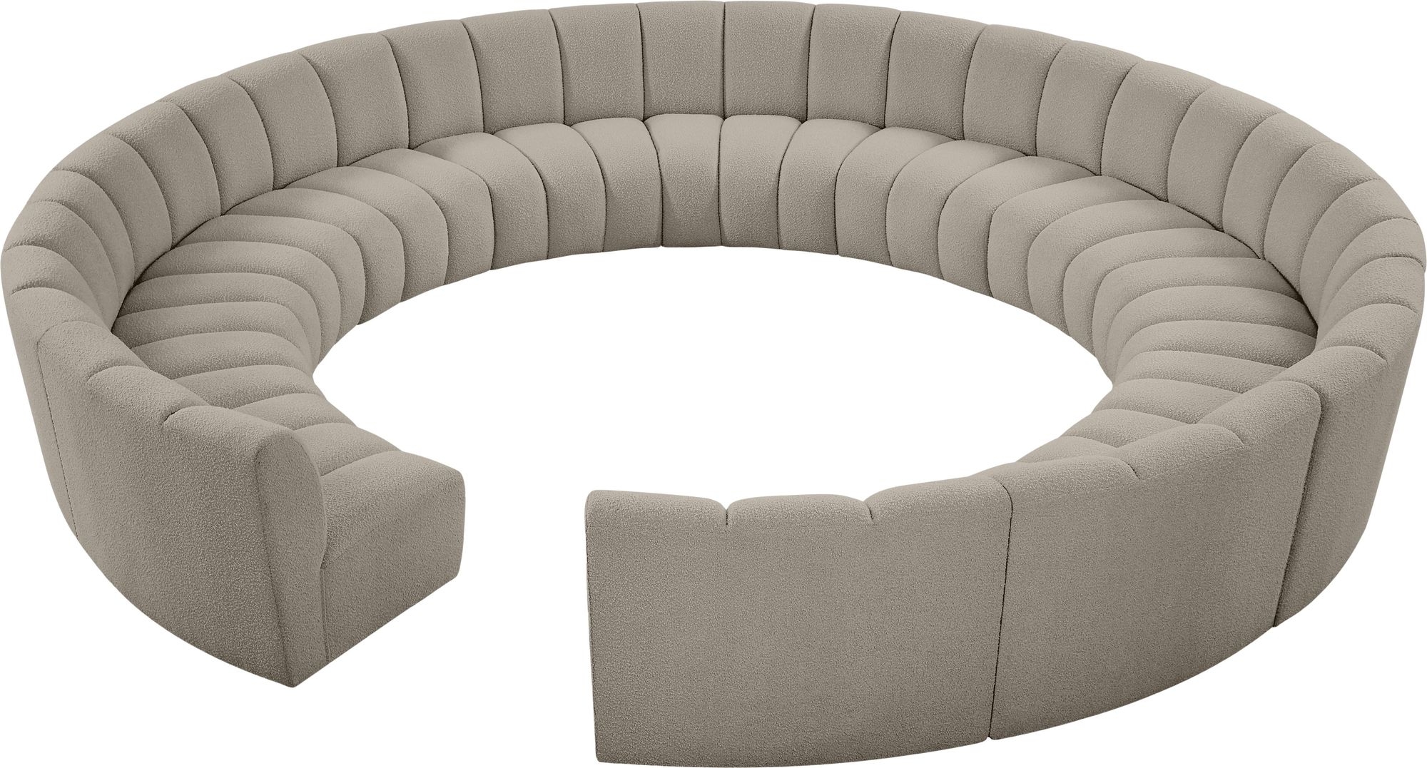Infinity 183" 12-Piece Boucle Fabric Sectional Sofa