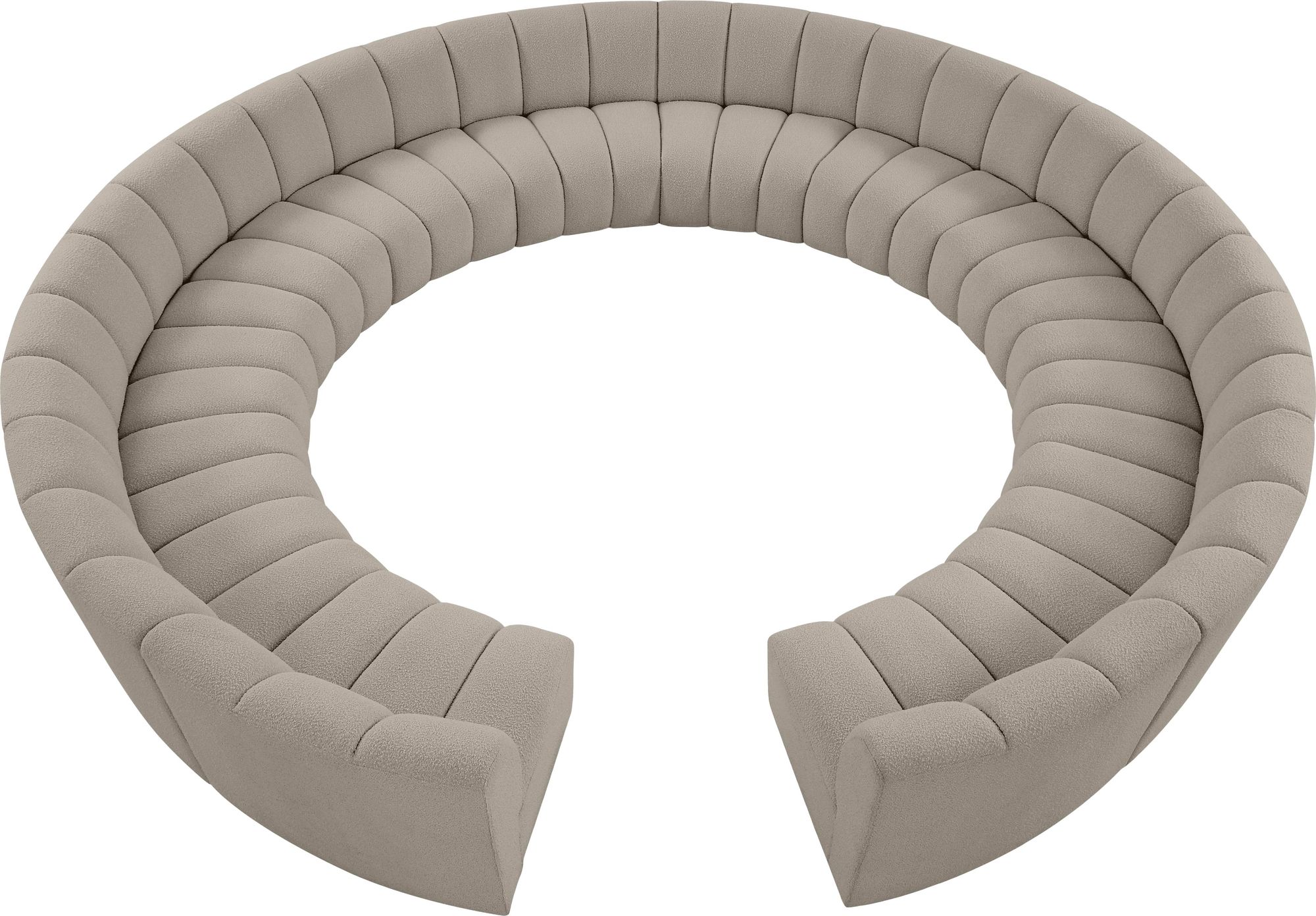 Infinity 183" 12-Piece Boucle Fabric Sectional