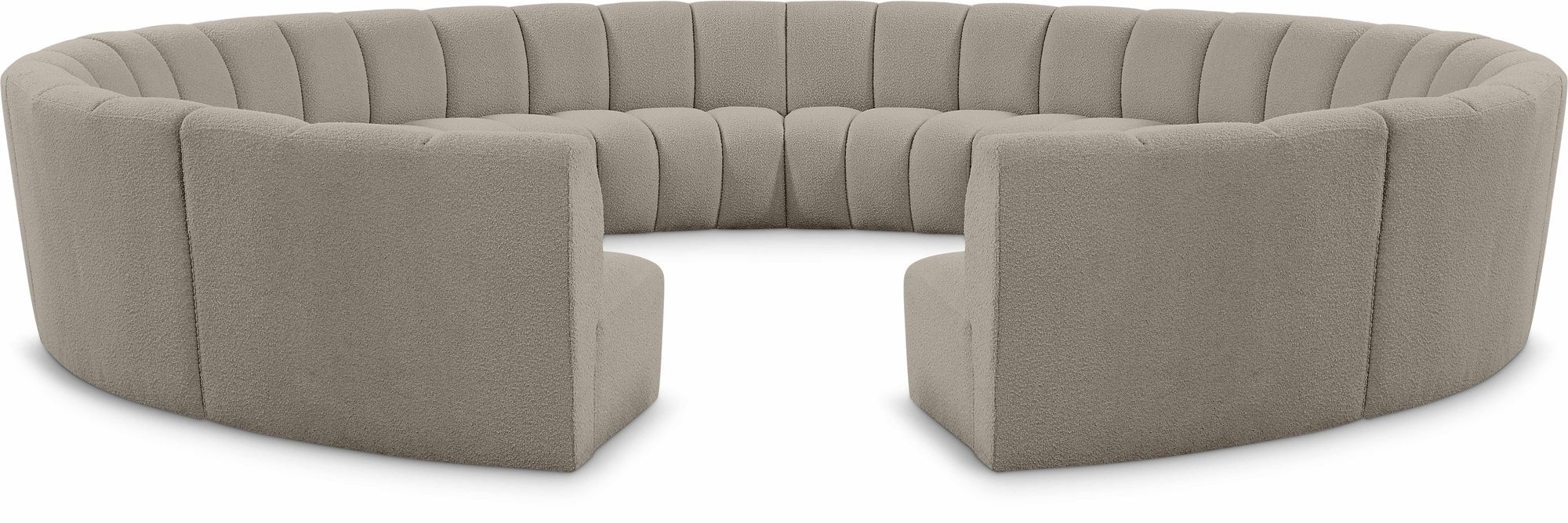 Infinity 183" 12-Piece Boucle Fabric Sectional Sofa