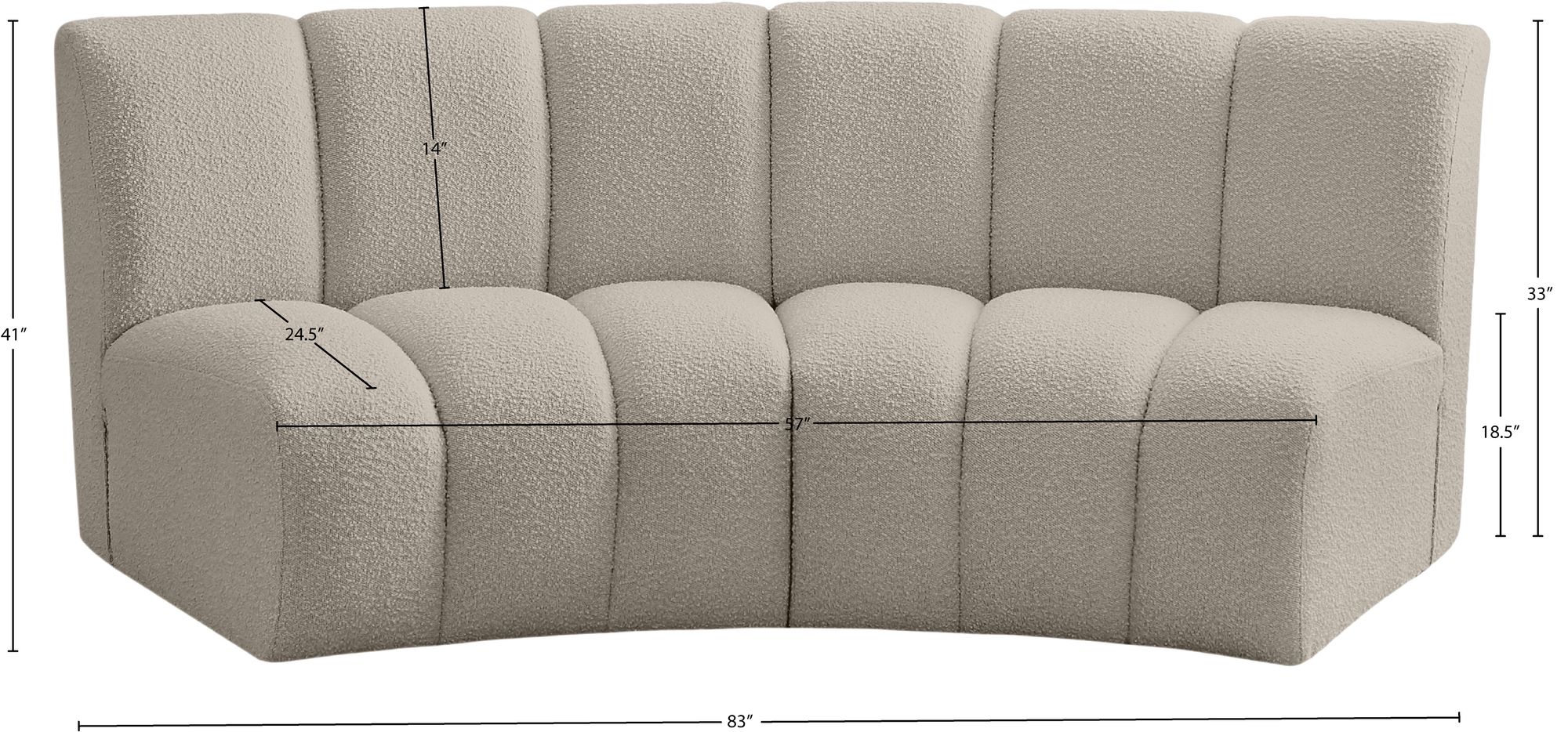 Infinity Boucle Fabric Loveseat