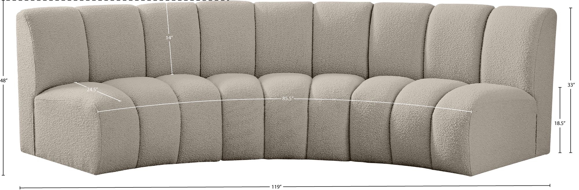 Infinity Boucle Fabric Sofa